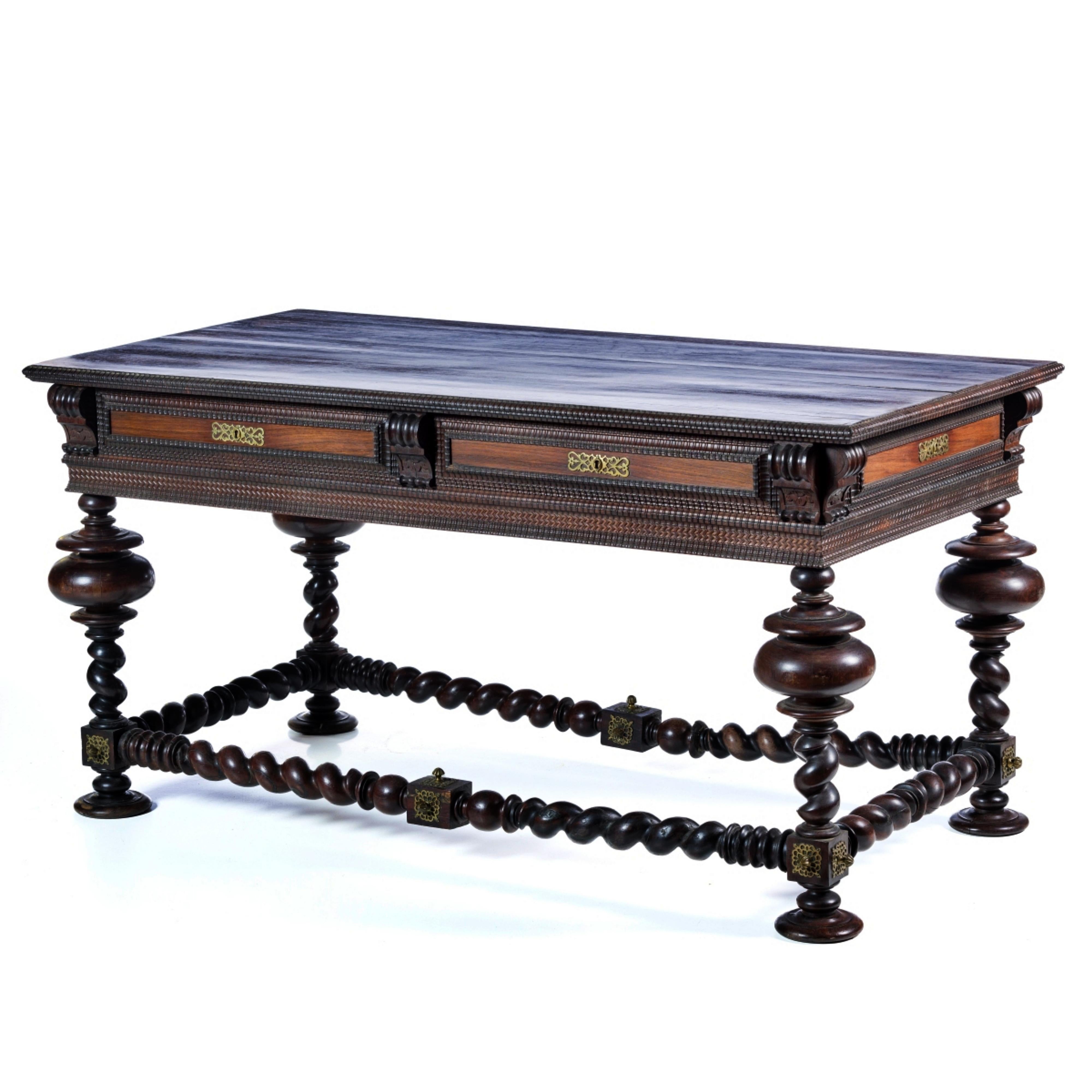 Portugais Importante table portugaise du 19ème siècle en bois de rose en vente