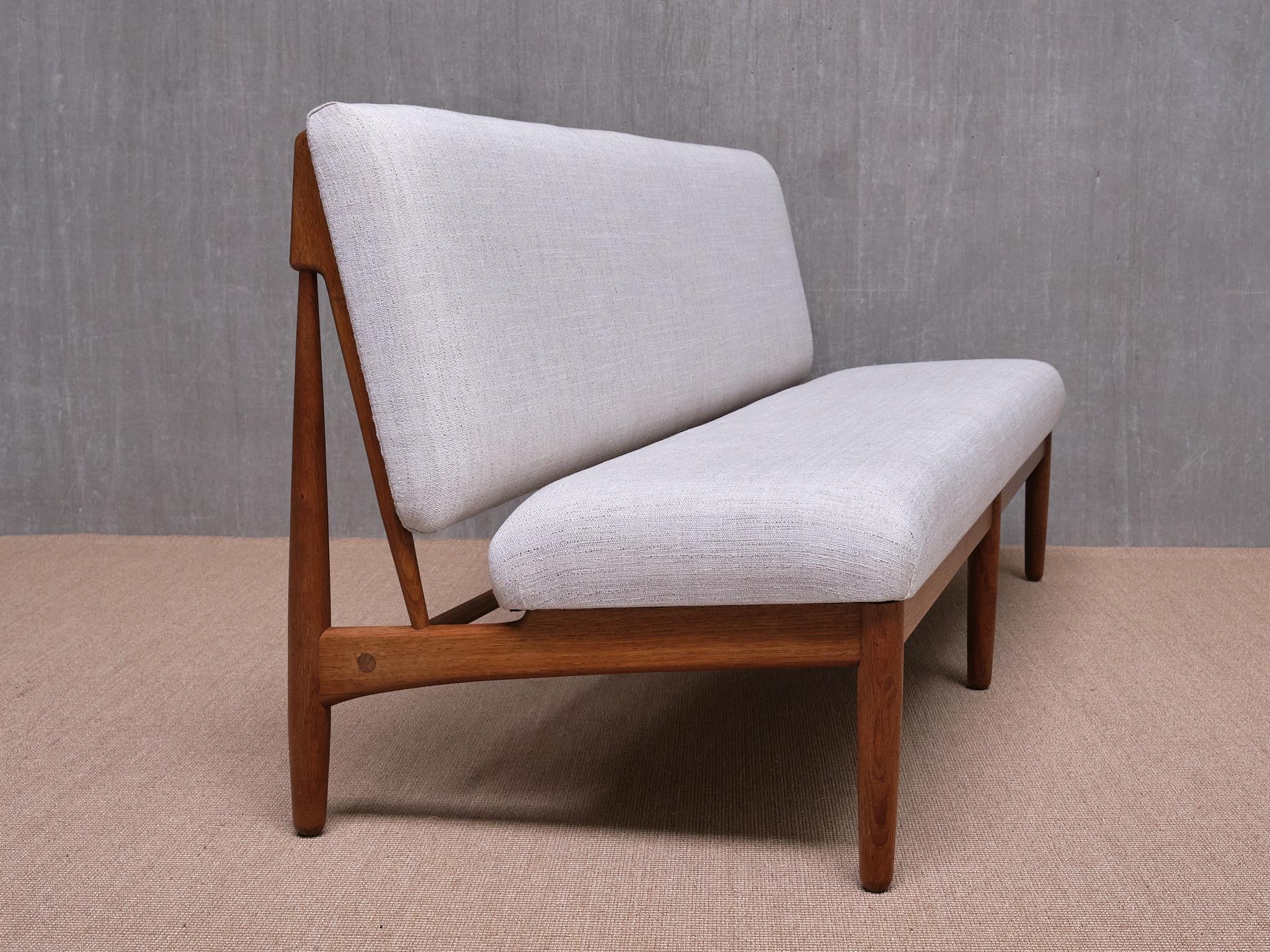 Freistehendes Poul Volther-Sofa, Schreiner Erhard Rasmussen, 1952 im Angebot 7