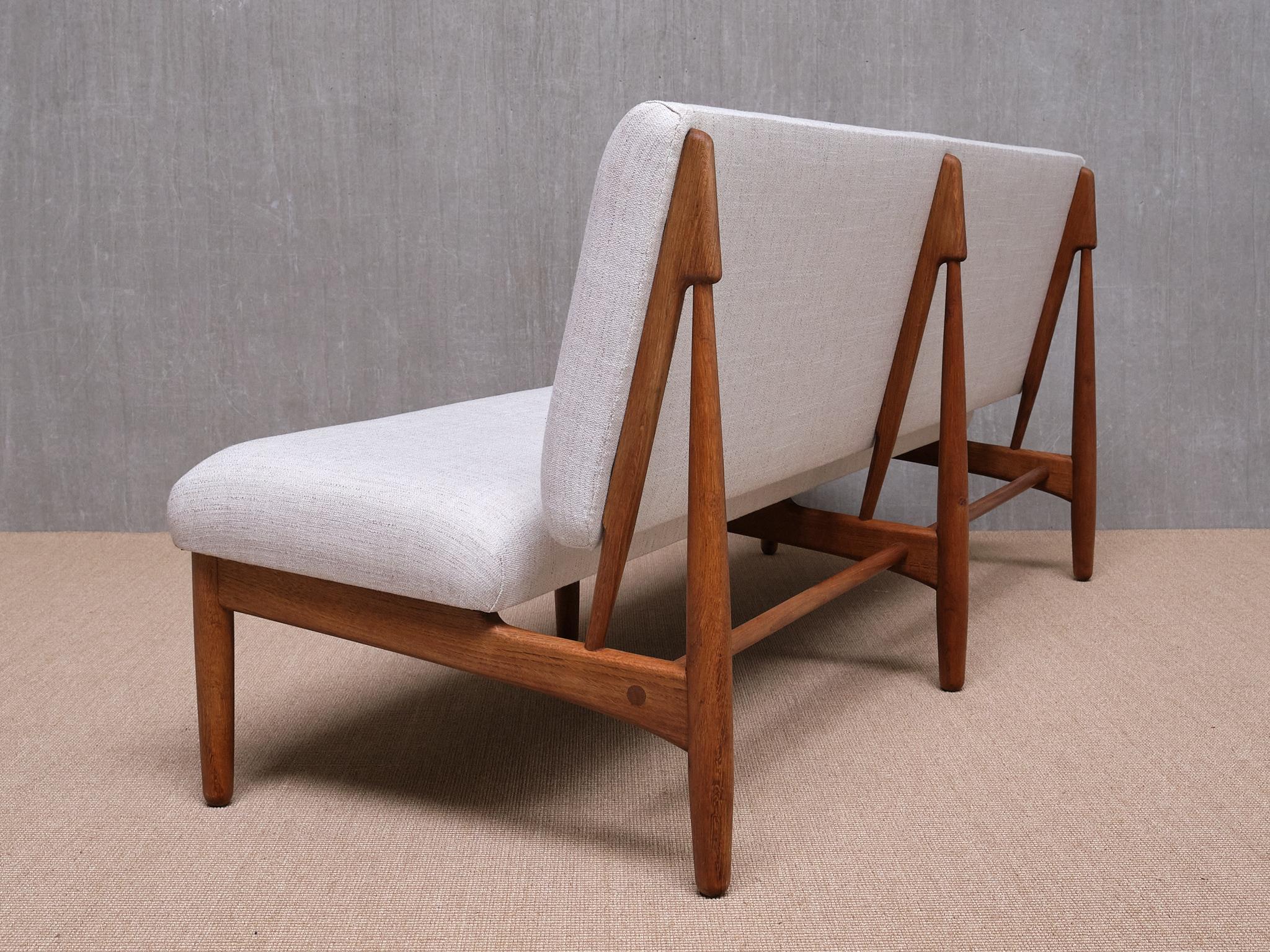 Freistehendes Poul Volther-Sofa, Schreiner Erhard Rasmussen, 1952 (Skandinavische Moderne) im Angebot