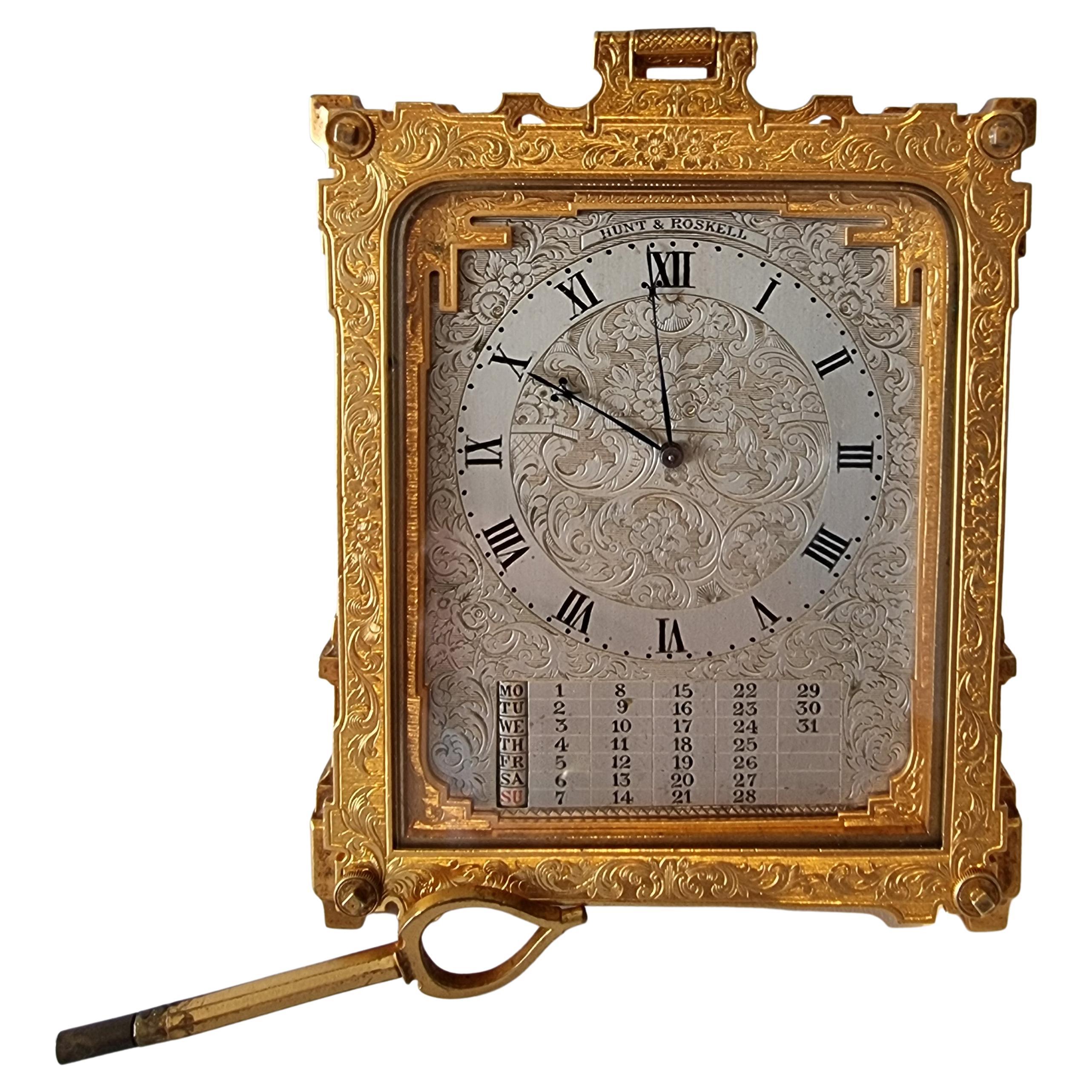 Important Pre Numbered Thomas Cole Calander Strut Clock For Sale