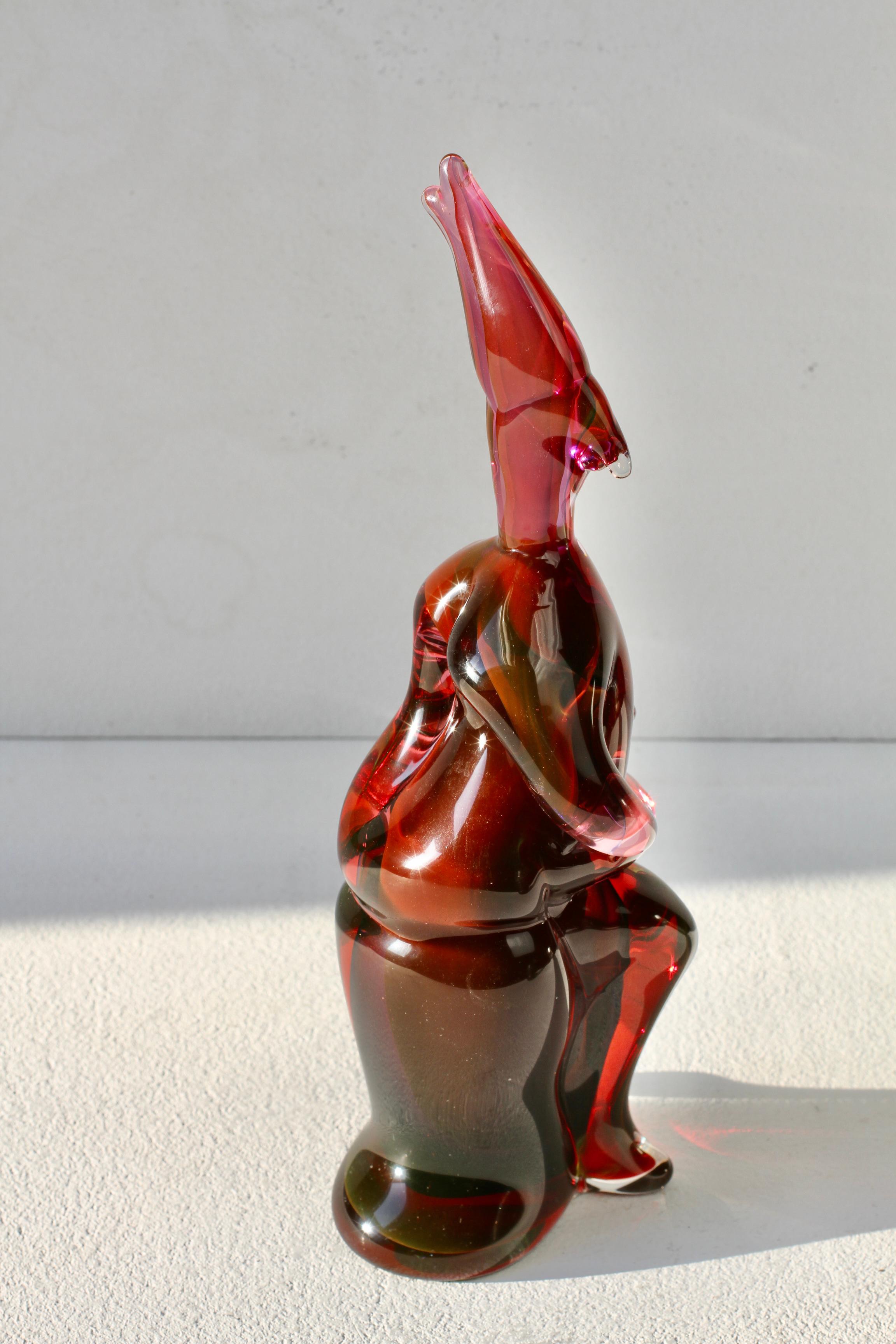 Importante e rara scultura in vetro di Murano degli anni '70 di Ermanno Nason per il Cenedese in vendita 7