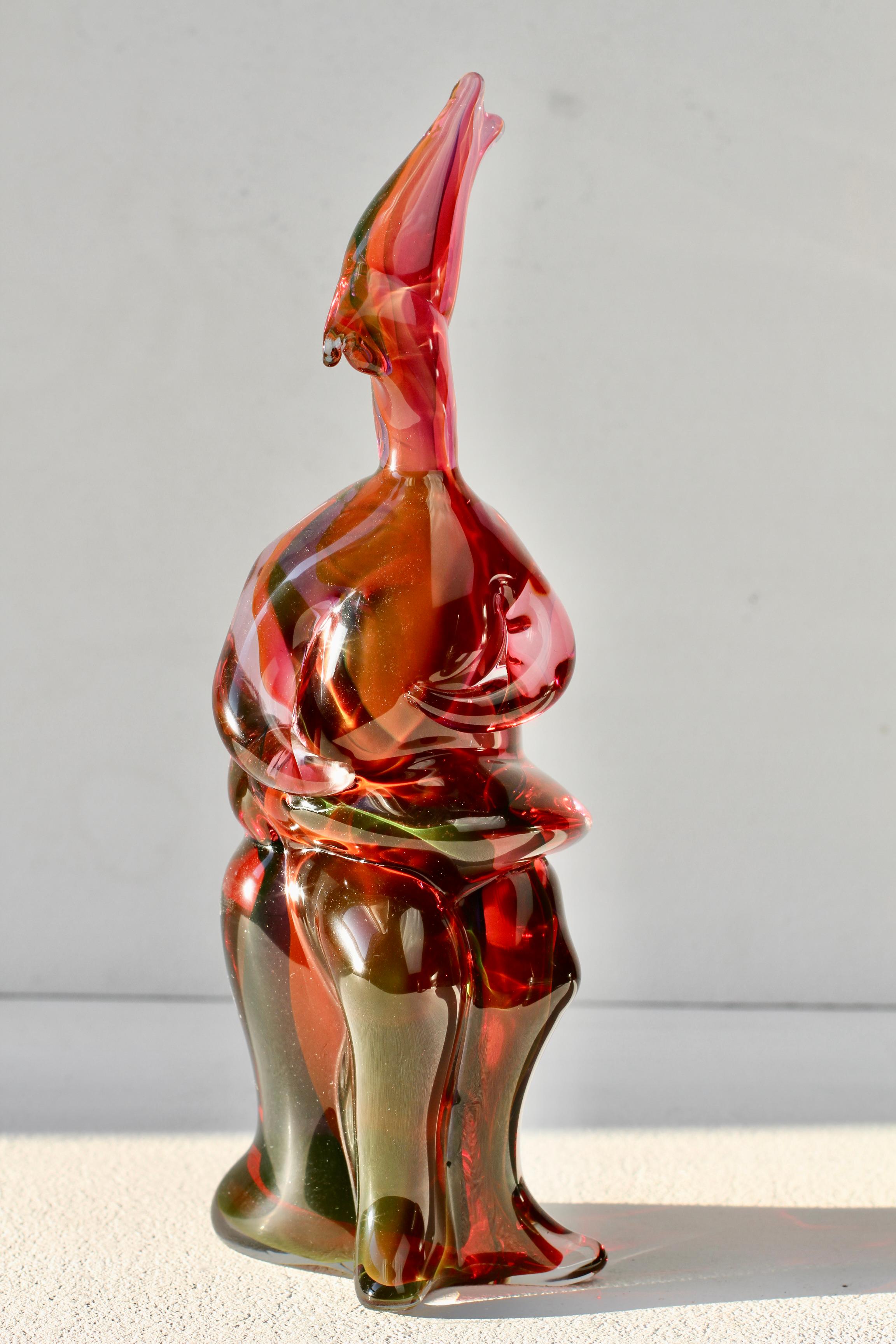 Italiano Importante e rara scultura in vetro di Murano degli anni '70 di Ermanno Nason per il Cenedese in vendita