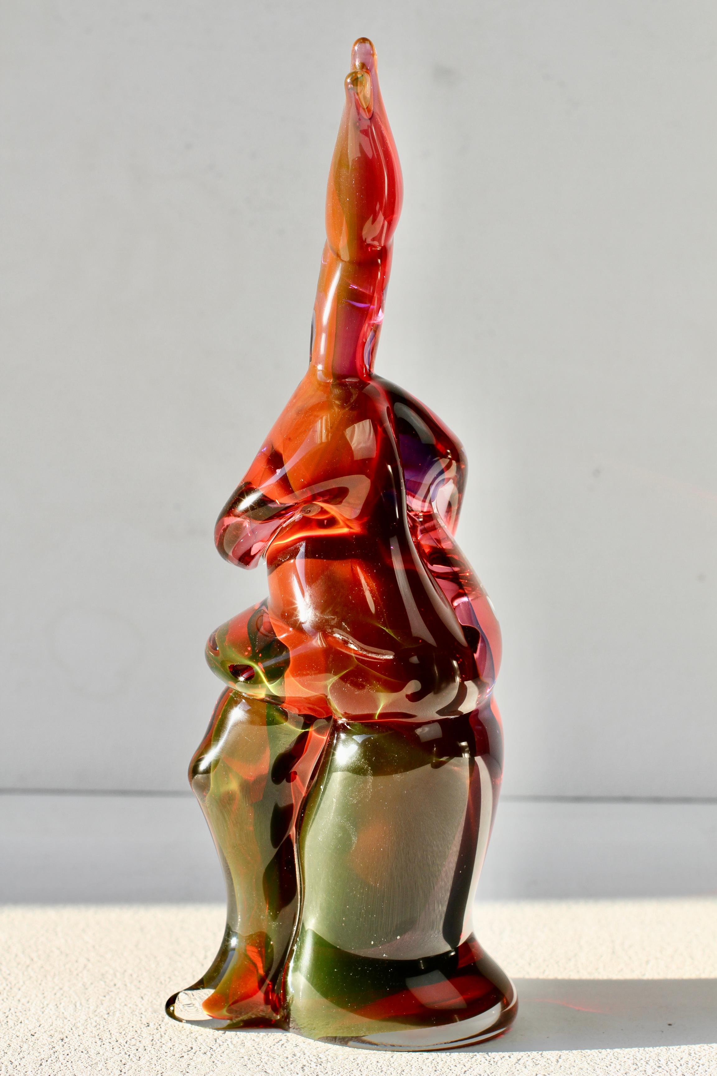 XX secolo Importante e rara scultura in vetro di Murano degli anni '70 di Ermanno Nason per il Cenedese in vendita