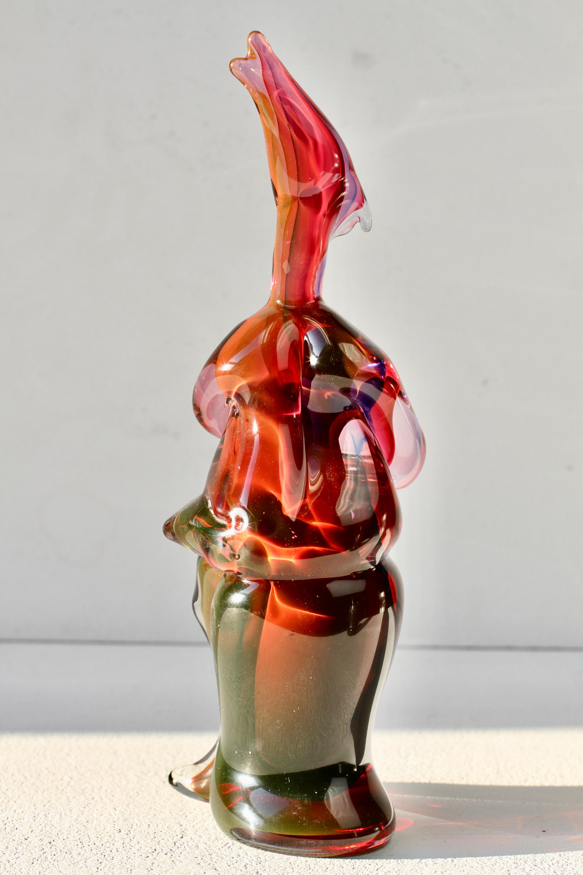 Vetro soffiato Importante e rara scultura in vetro di Murano degli anni '70 di Ermanno Nason per il Cenedese in vendita