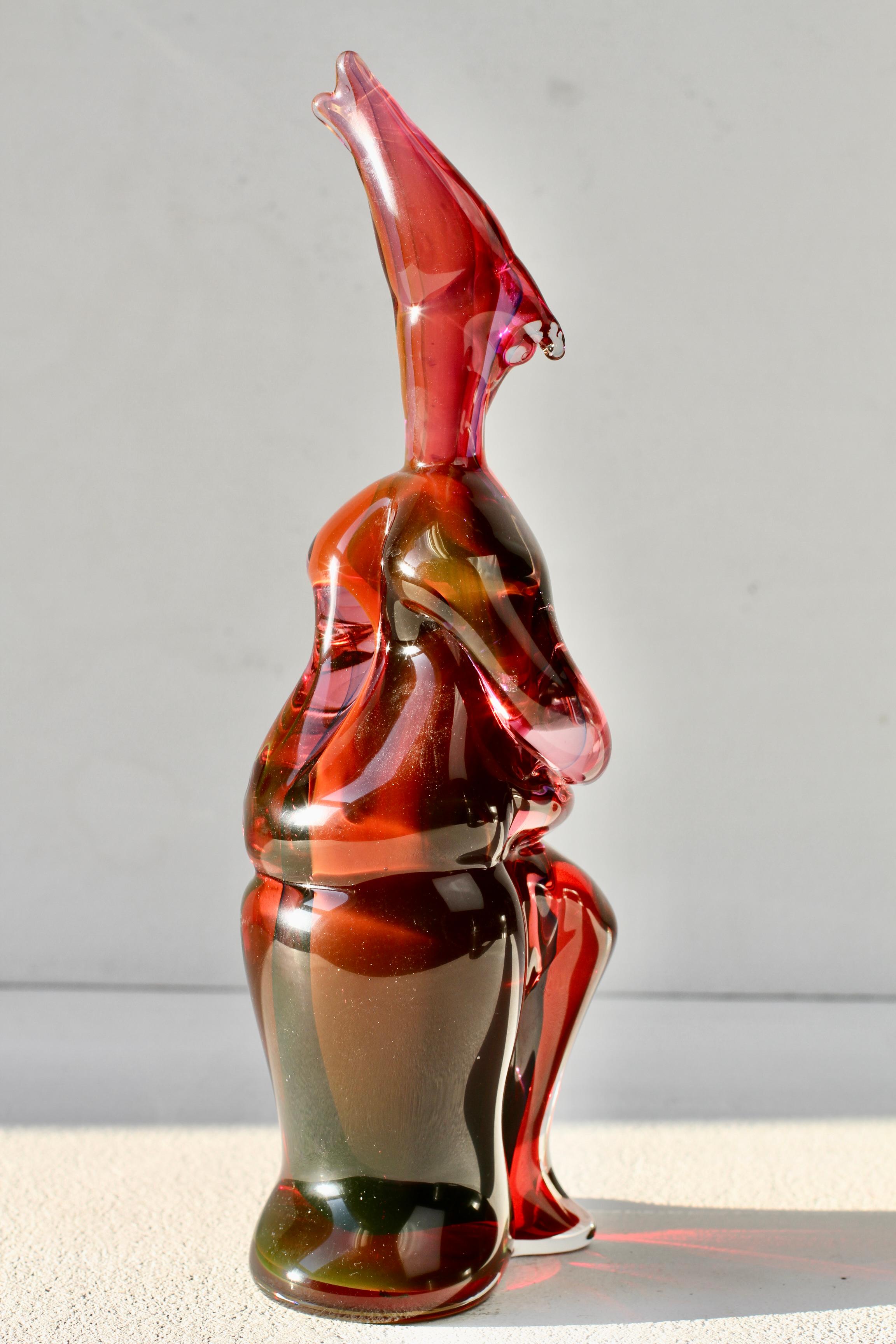 Importante e rara scultura in vetro di Murano degli anni '70 di Ermanno Nason per il Cenedese in vendita 1