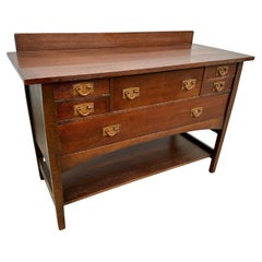 Important rare buffet Gustav Stickley (Harvey Ellis Design) modèle n° 800 W2443