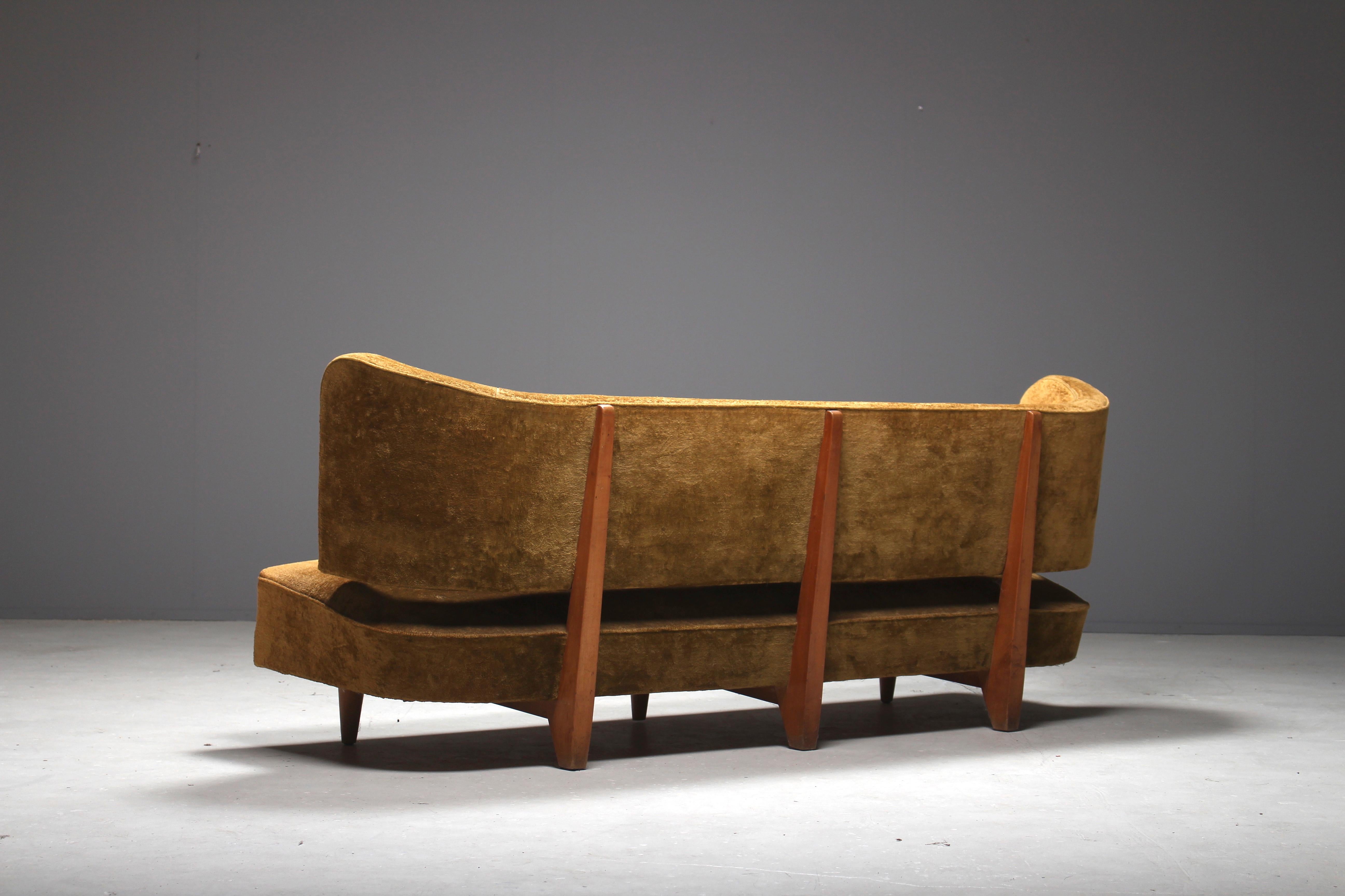 Mid-Century Modern Important Rare Sofa Designed by Theo Ruth for Artifort Maastricht, 1949 For Sale