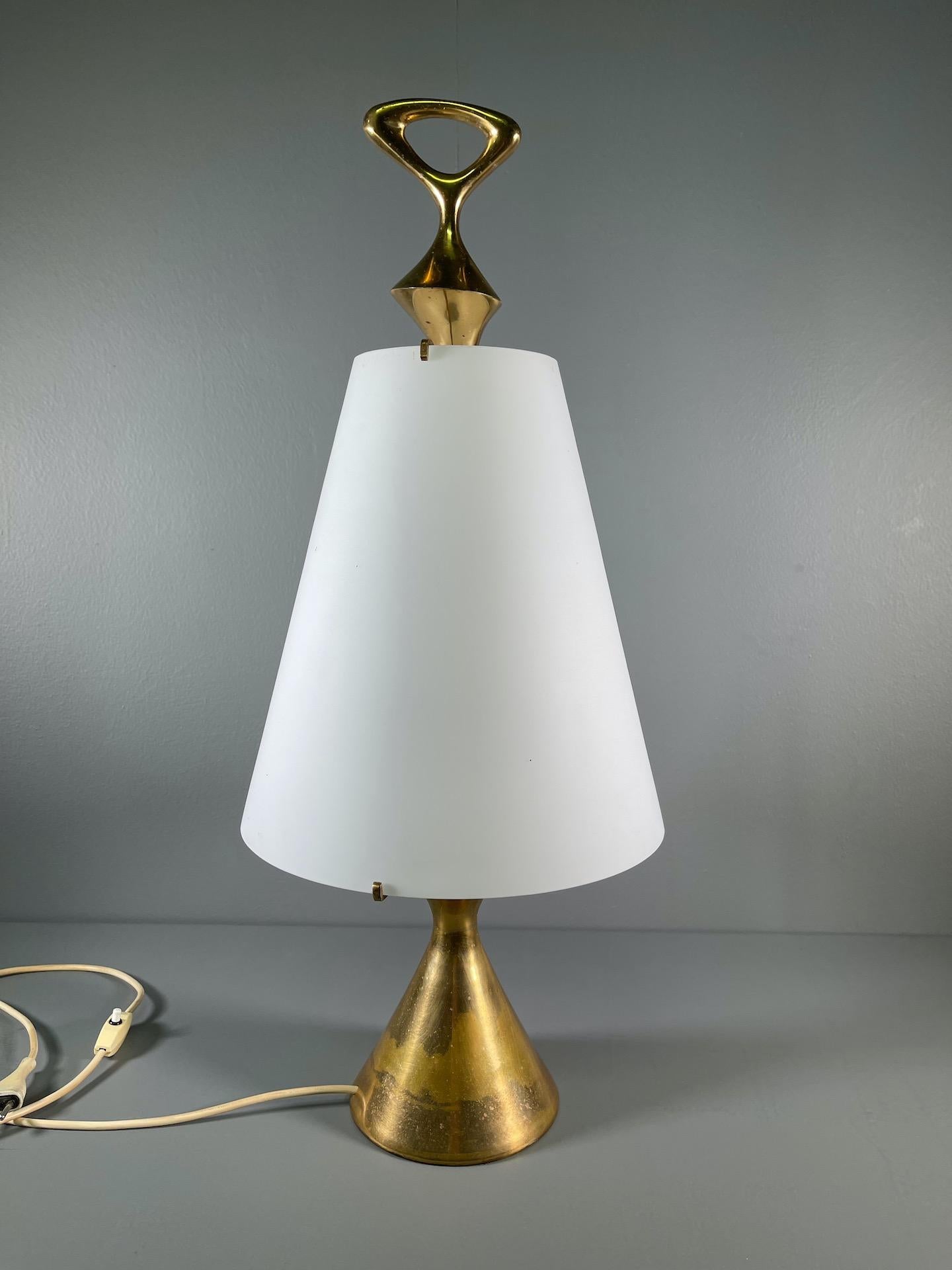 Important Rare Table Lamp Max Ingrand for Fontana Arte, Italy 4