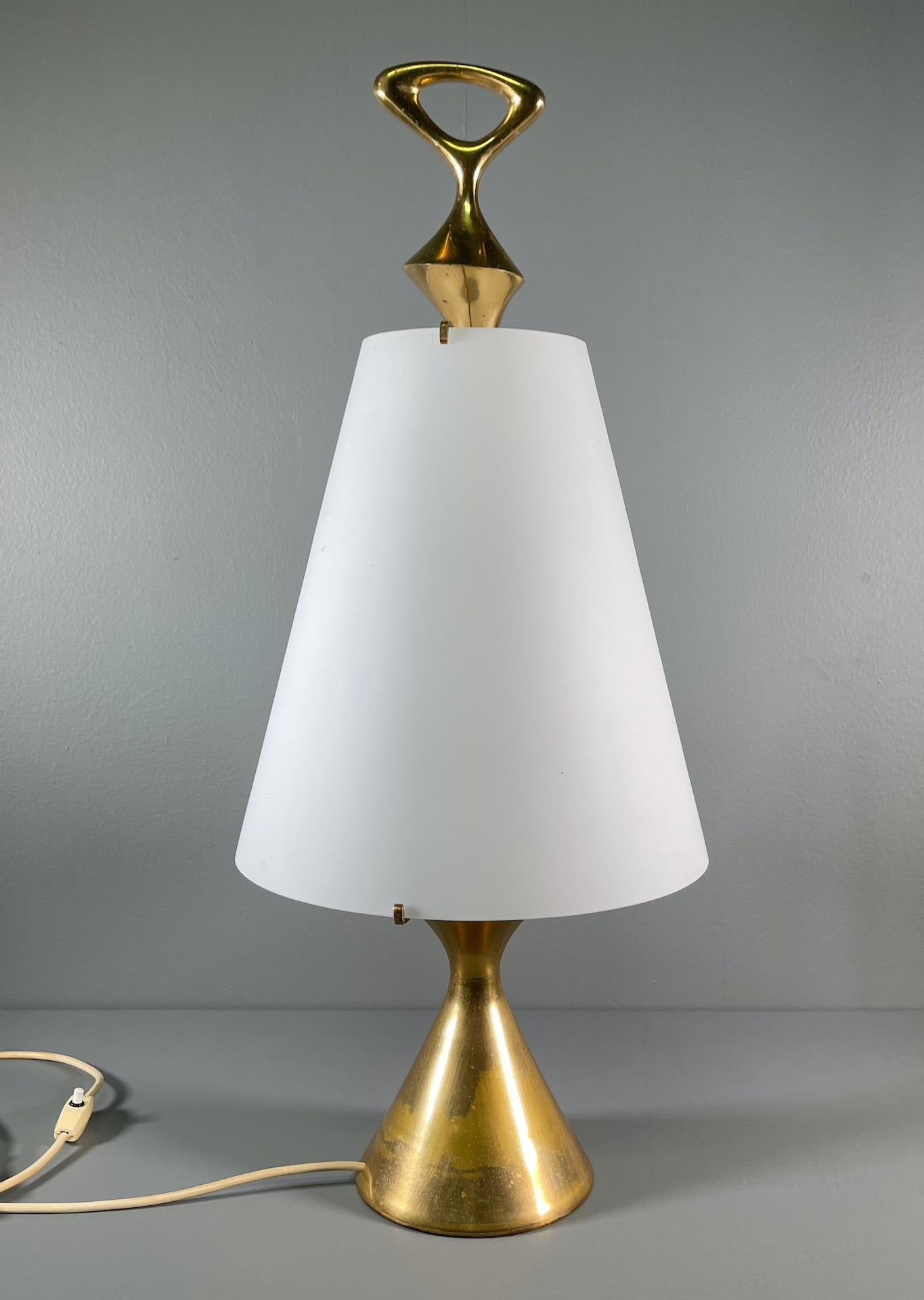 Important Rare Table Lamp Max Ingrand for Fontana Arte, Italy 5