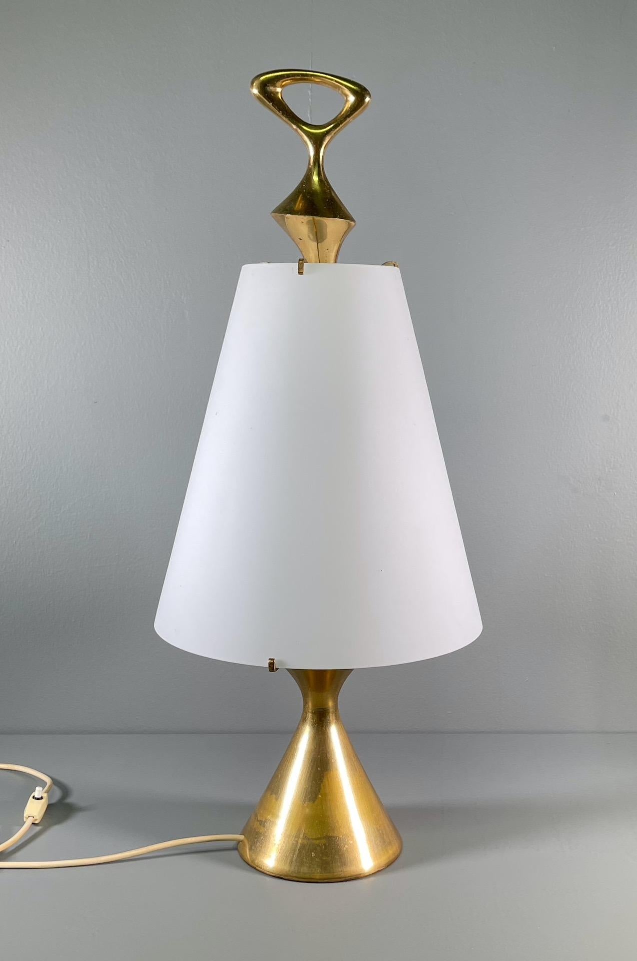 Important Rare Table Lamp Max Ingrand for Fontana Arte, Italy 7
