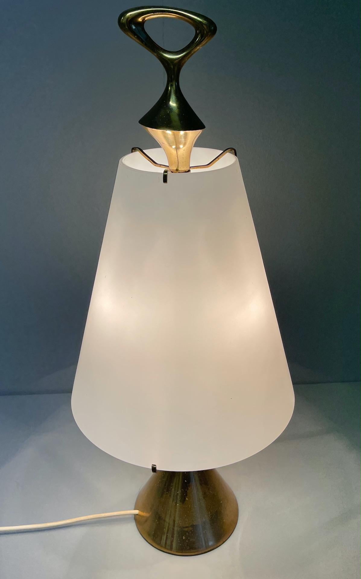 Important Rare Table Lamp Max Ingrand for Fontana Arte, Italy 10