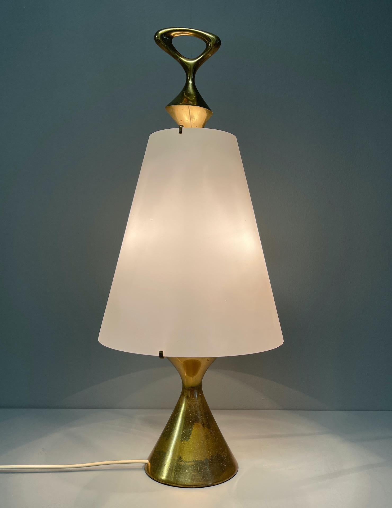 Important Rare Table Lamp Max Ingrand for Fontana Arte, Italy 11