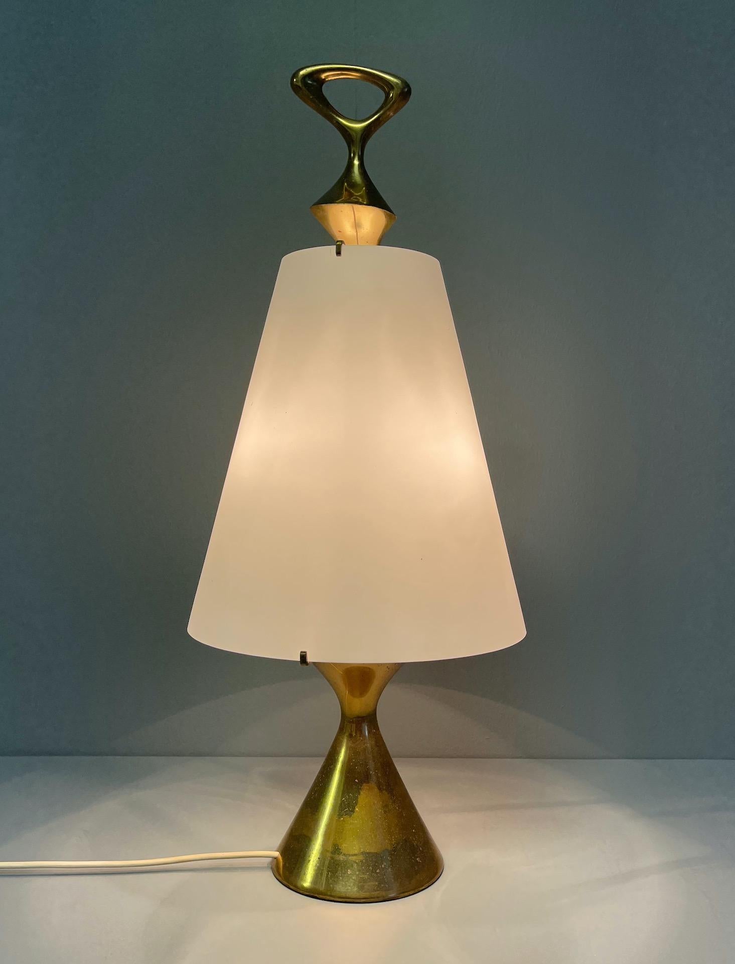 Important Rare Table Lamp Max Ingrand for Fontana Arte, Italy 12