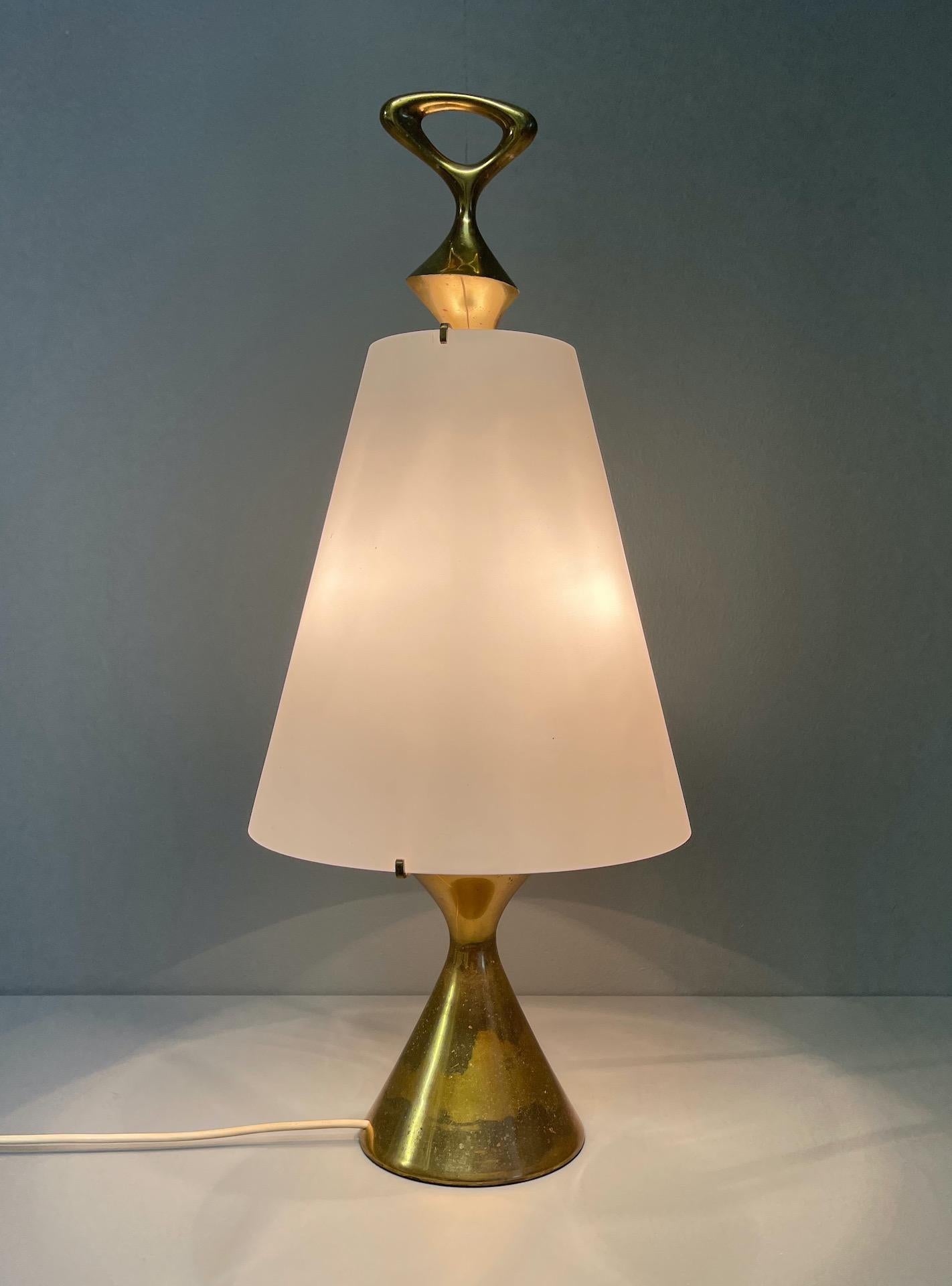 Important Rare Table Lamp Max Ingrand for Fontana Arte, Italy 13