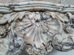 Important Regence Style Callacata Gold Marble Fireplace Mantel, 19th Century