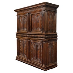 Important Renaissance Cabinet from Lyon 'France' with a Decor of Perspectives