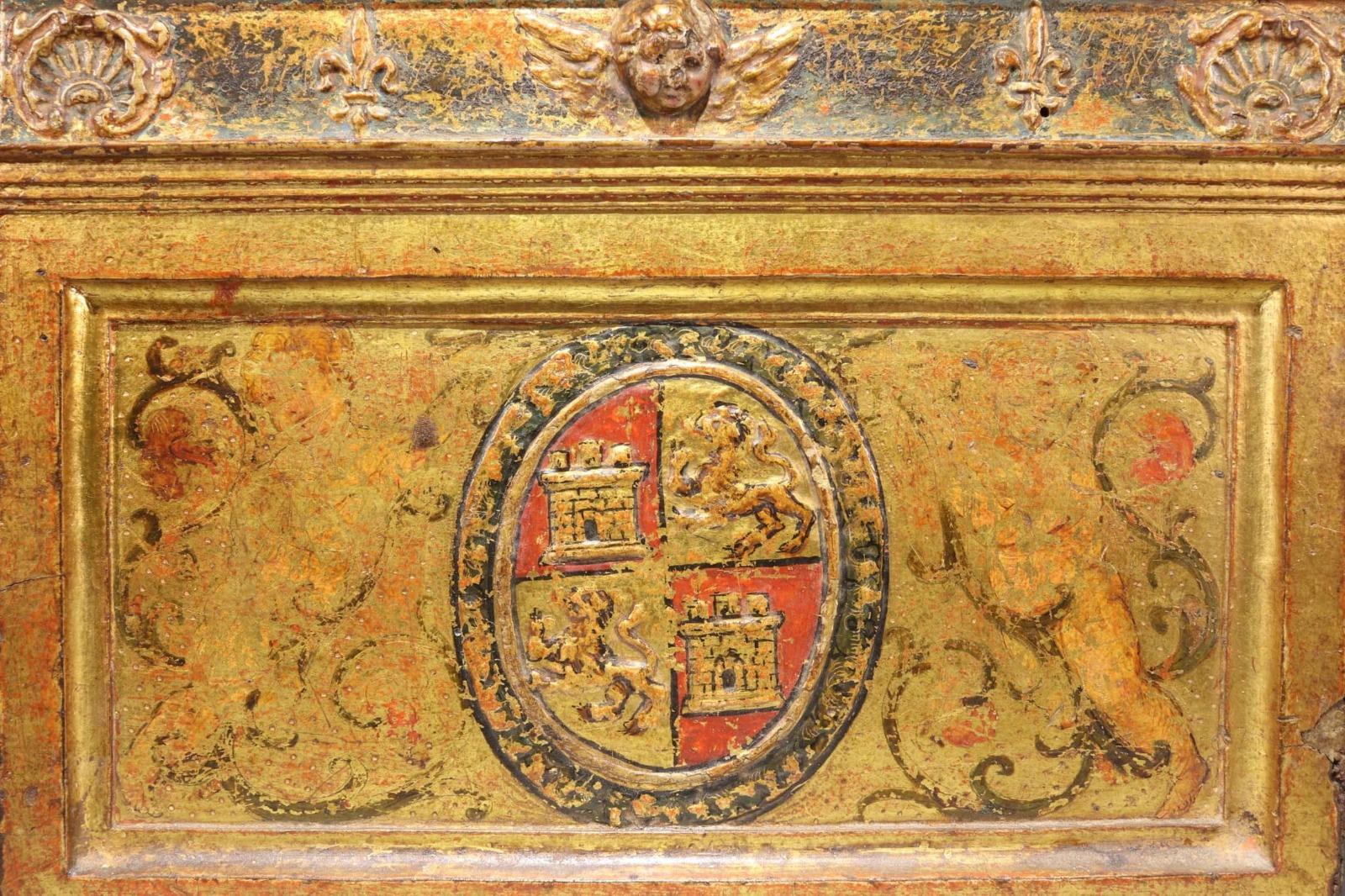 Bois Importante boîte médicale de la Renaissance d'atelier espagnol ou italienne, vers 1550 en vente