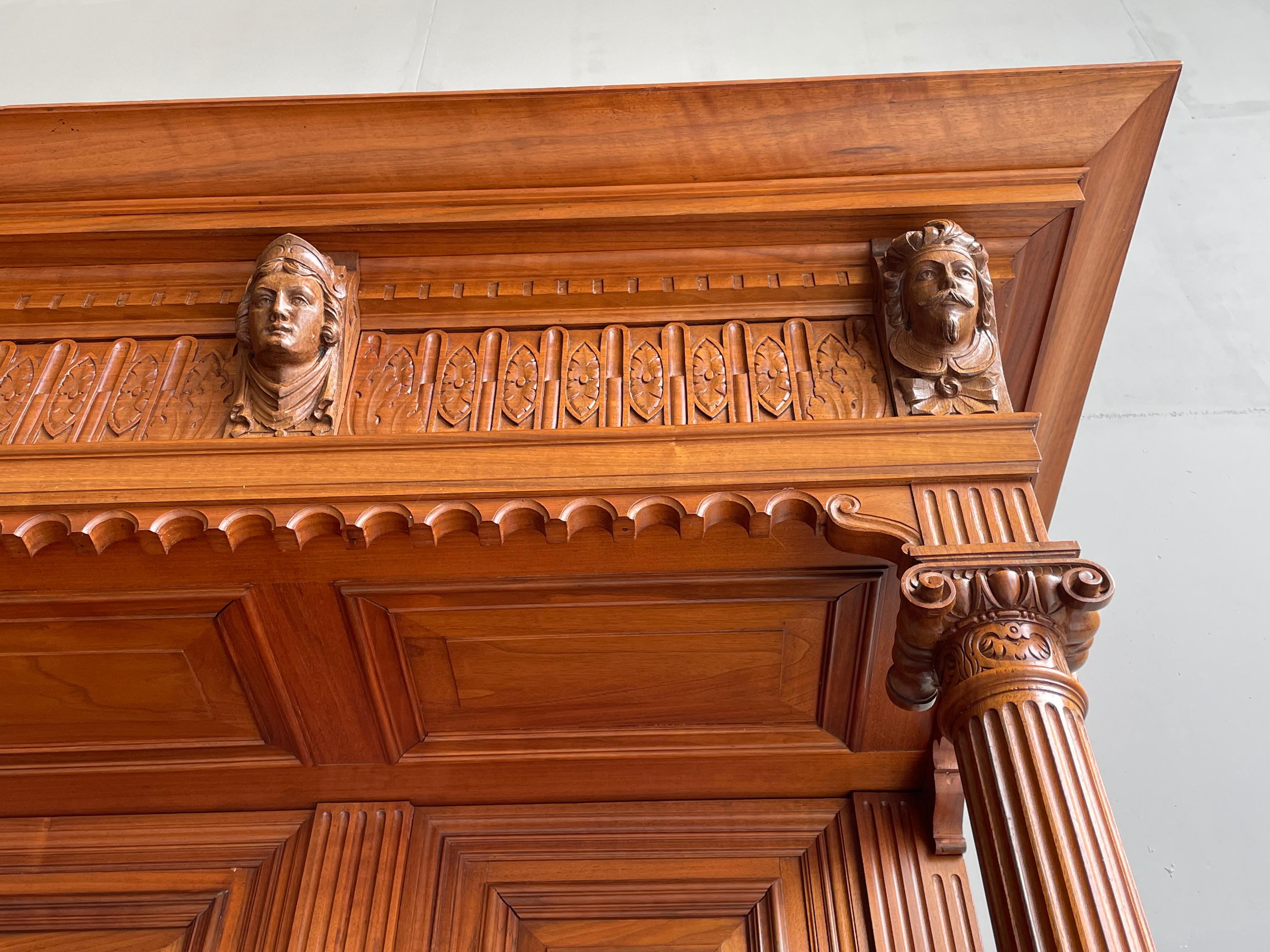 Important Renaissance Revival Hand Carved Nutwood Sideboard H.P. Mutters & Zoon For Sale 13