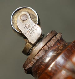 IMPORTANT RESTORED ANTiQUE 1830 LEATHER HARDWOOD CHESTERFIELD OTTOMAN STOOL
