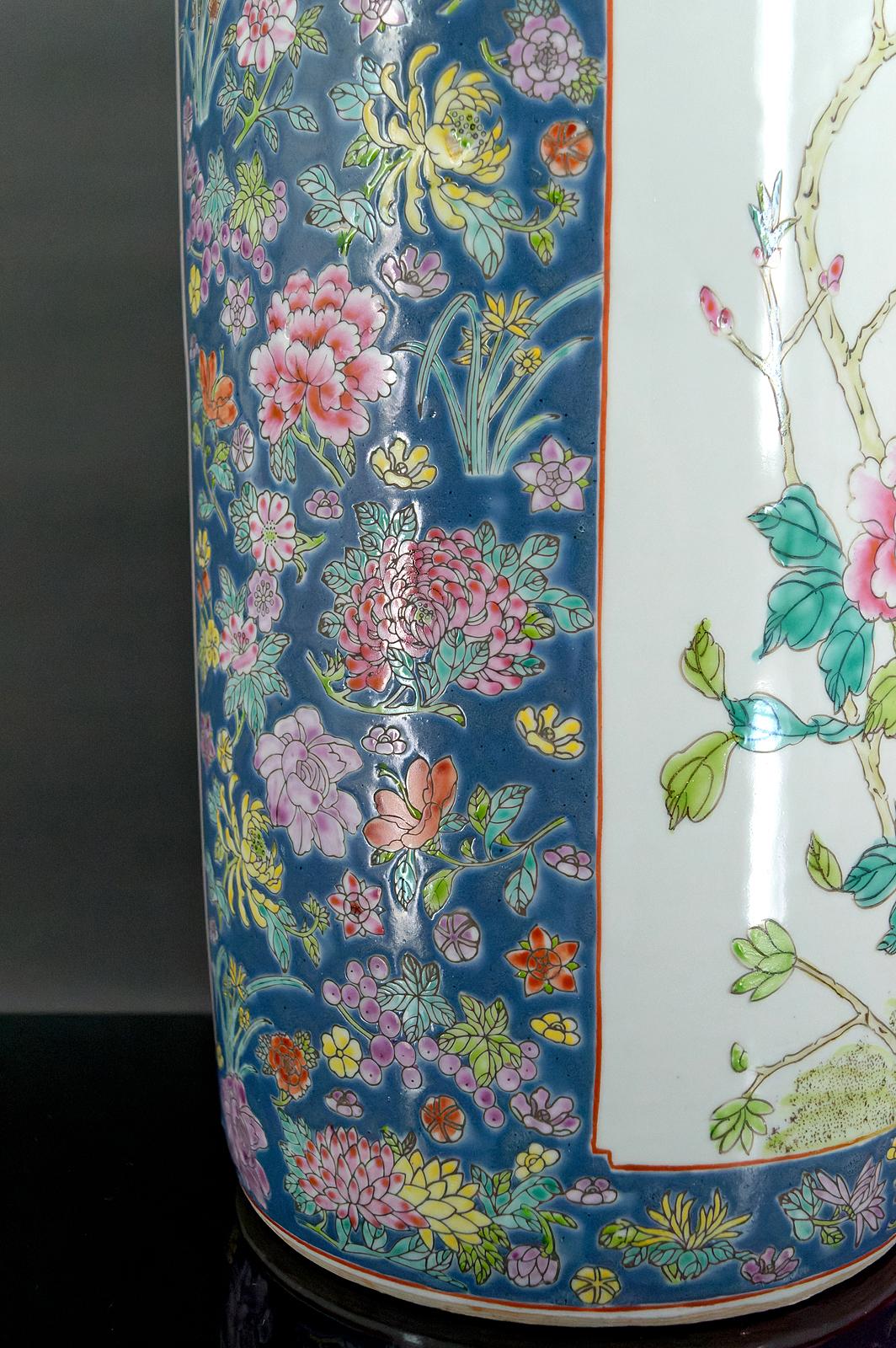 Important vase à roulettes, porte-parapluie/canne, Chine, Quing, début du 20e siècle en vente 10