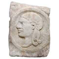 Important Roman Marble Profile in late 17th century 