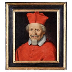 Important Roman School of the 17th Century "Portrait of a Cardinal"