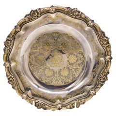 Important Rothschild family French silver presentation plate by Maurice Mayer