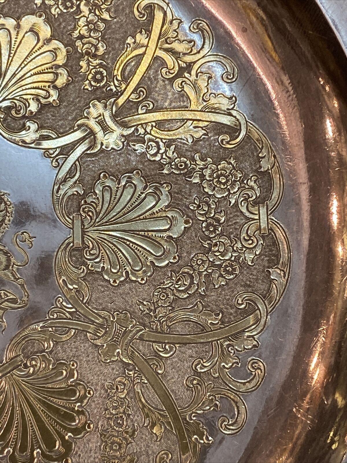 Gilt Important Rothschild family French silver presentation plate by Maurice Mayer For Sale