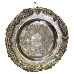 Important Rothschild family French silver presentation plate by Maurice Mayer