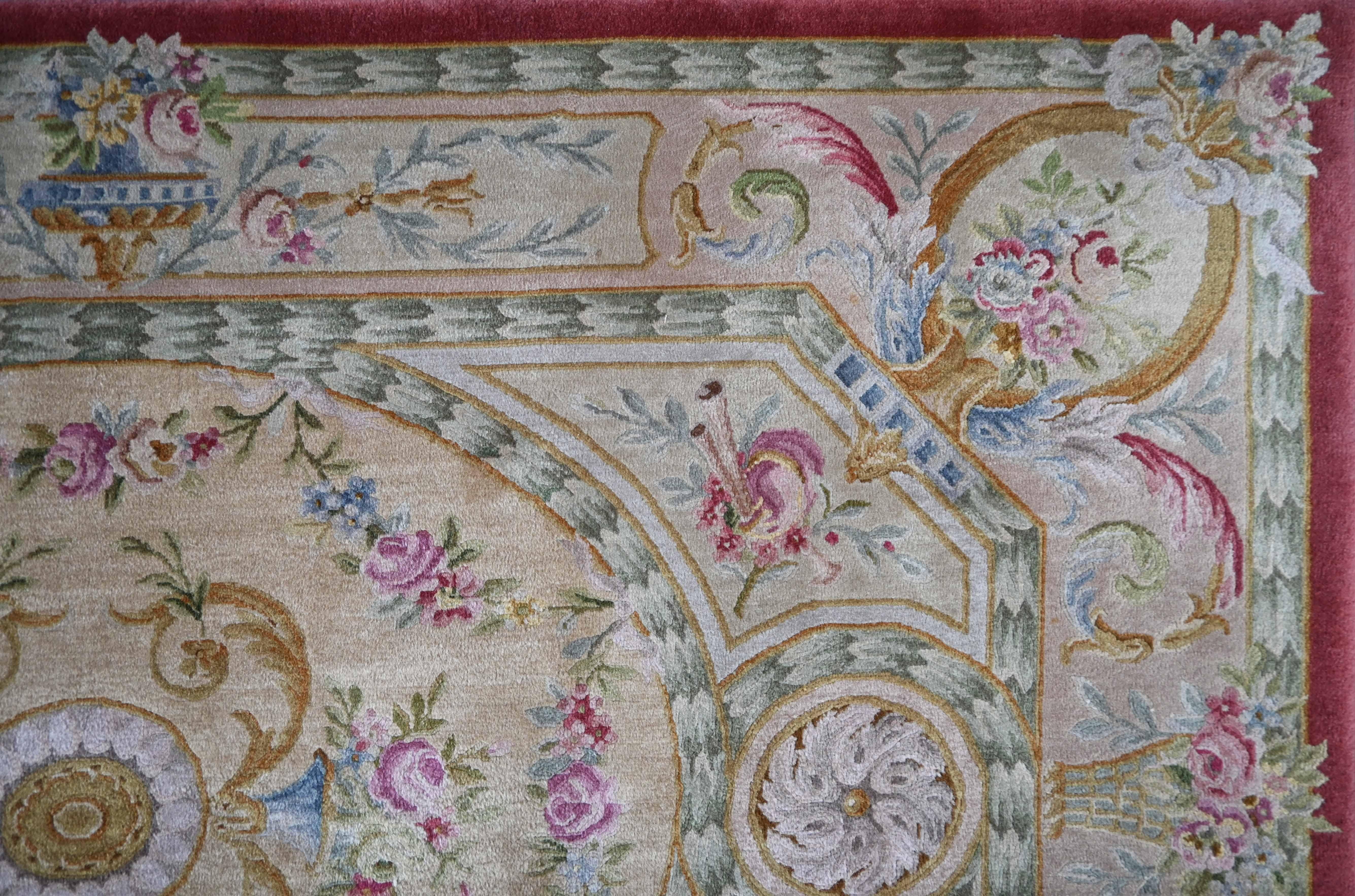 This magnificent French Royal Carpet form Savvonerie Manufactury , having benefited from a deep cleaning and a careful inspection by our experts in our artisan workshop, is now ready to adorn your interior!

Located a stone's throw from the Eiffel