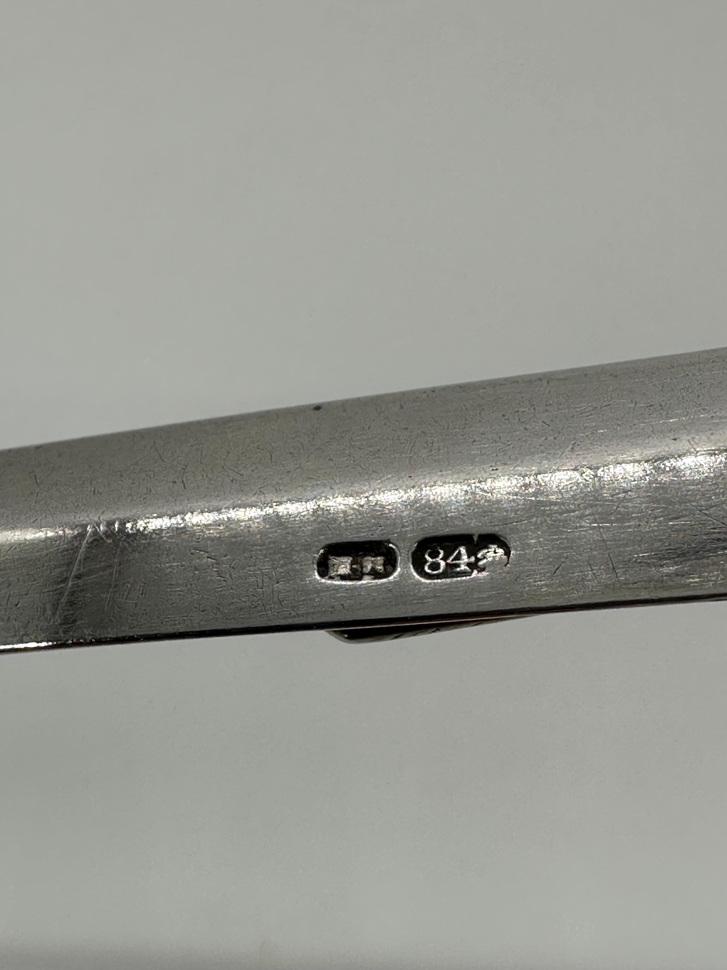 Important Russian silver paper knife, Edward VII as a child, English royalty For Sale 5