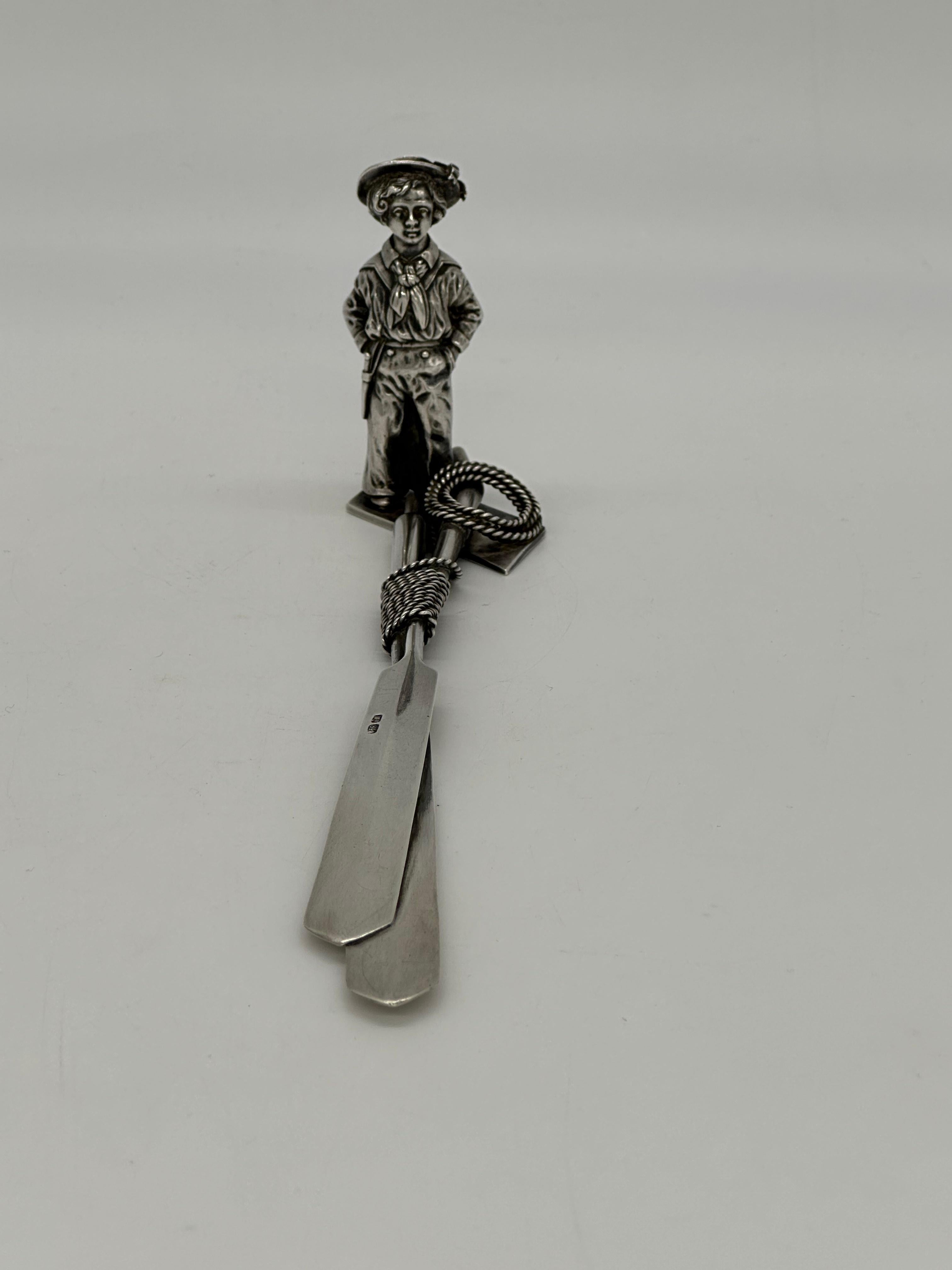 Victorian Important Russian silver paper knife, Edward VII as a child, English royalty For Sale