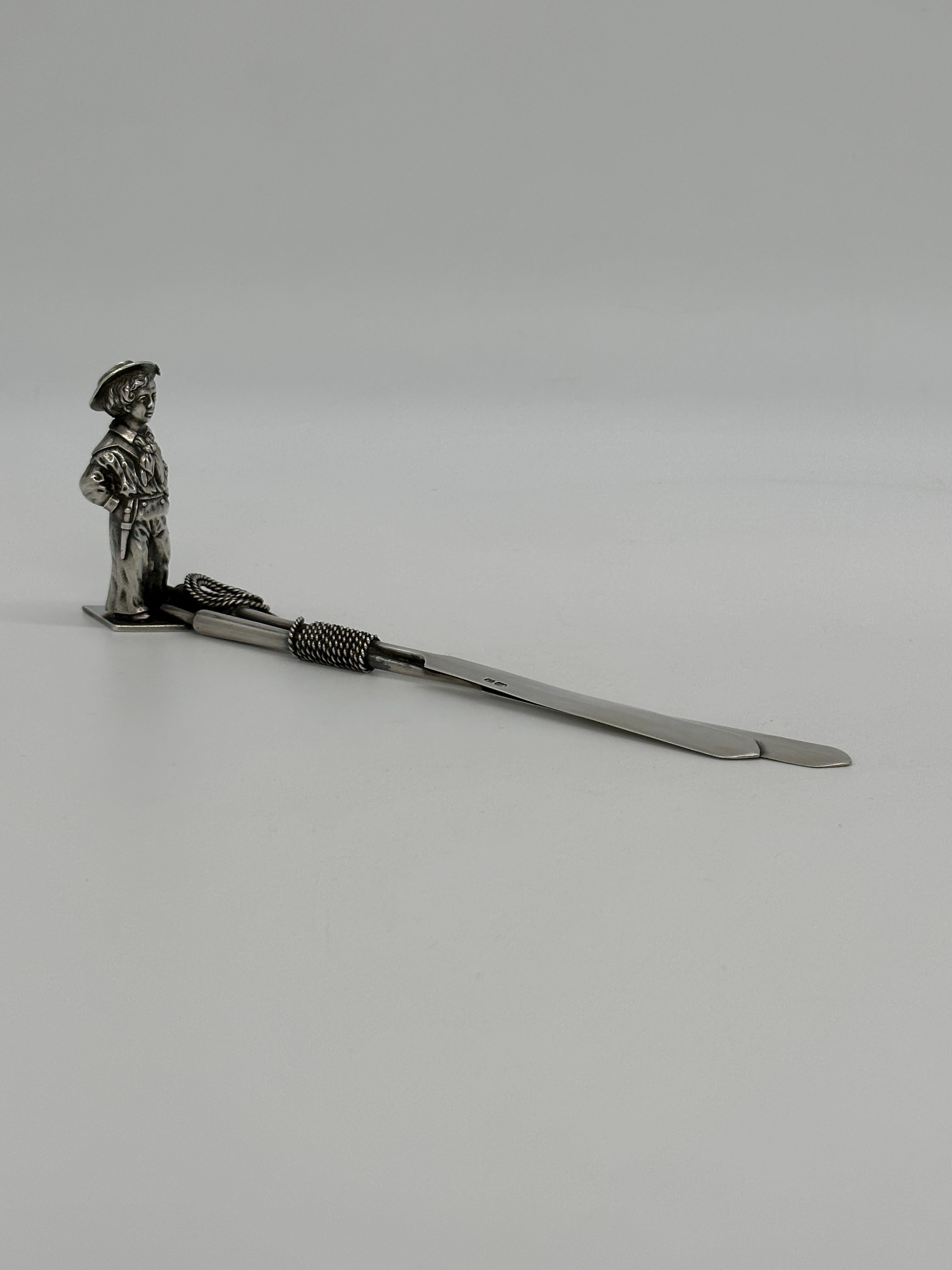 Important Russian silver paper knife, Edward VII as a child, English royalty For Sale 1