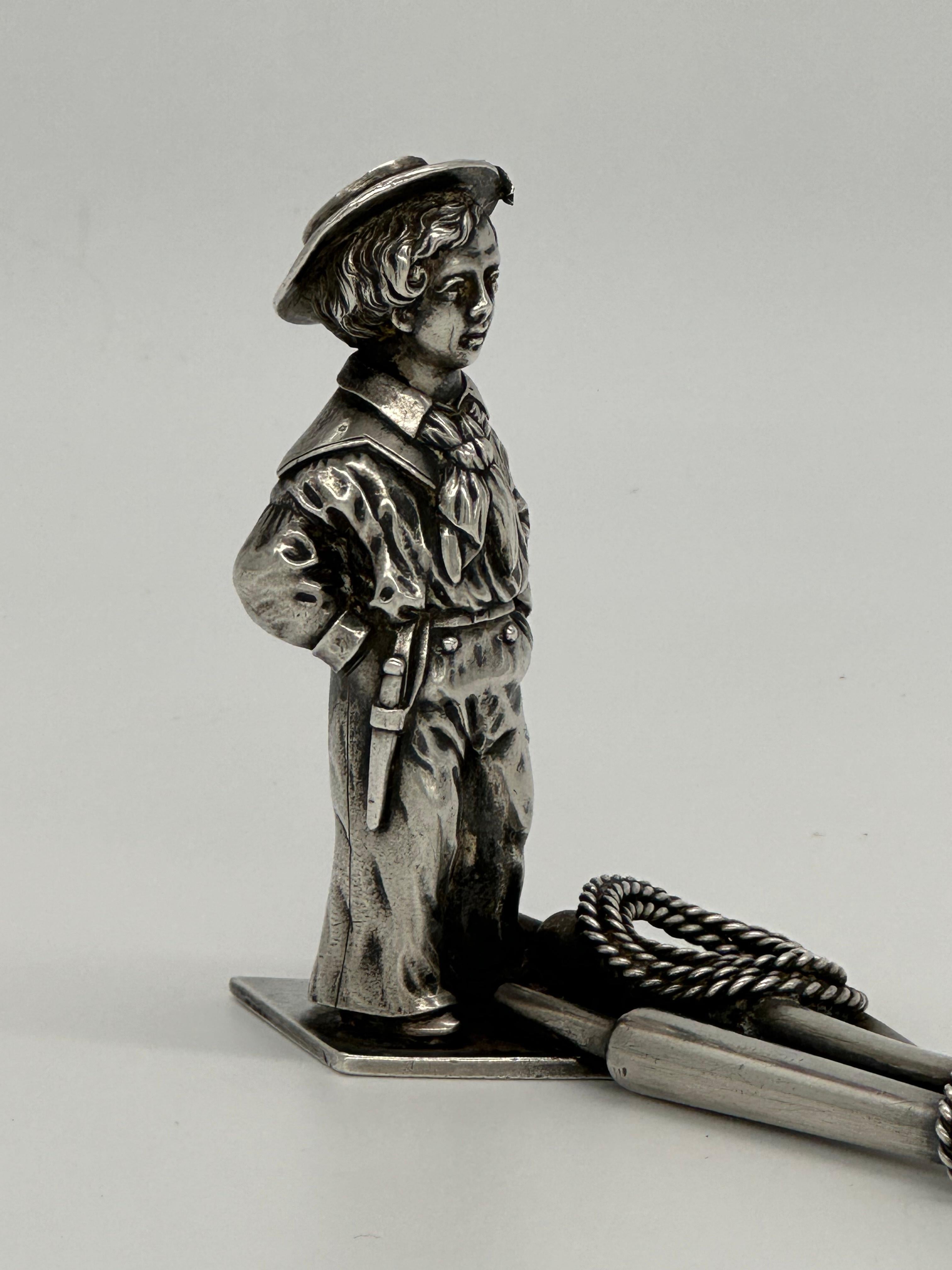 Important Russian silver paper knife, Edward VII as a child, English royalty For Sale 2