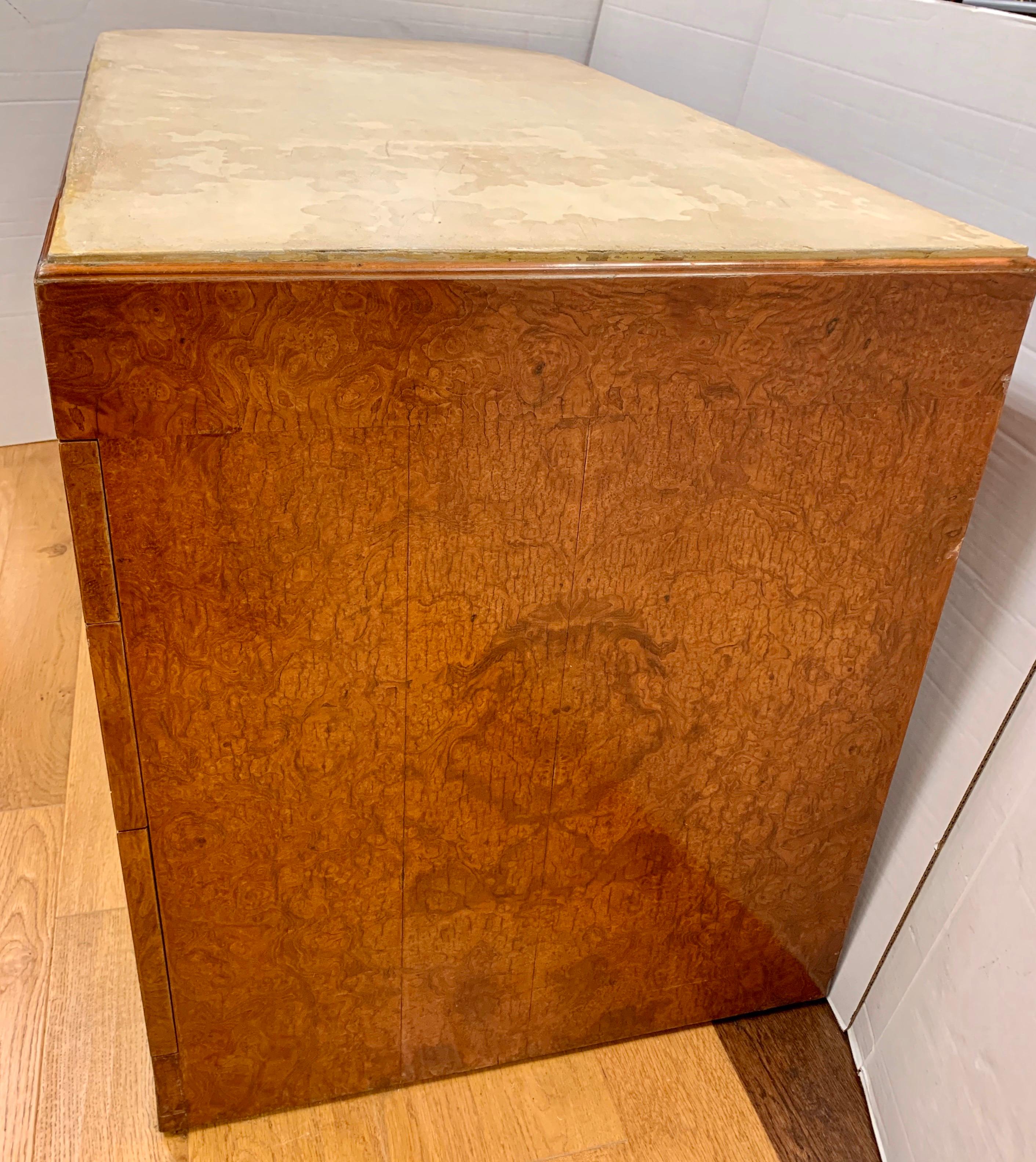 Important Samuel Marx Art Deco Burled Oak Writing Desk 1