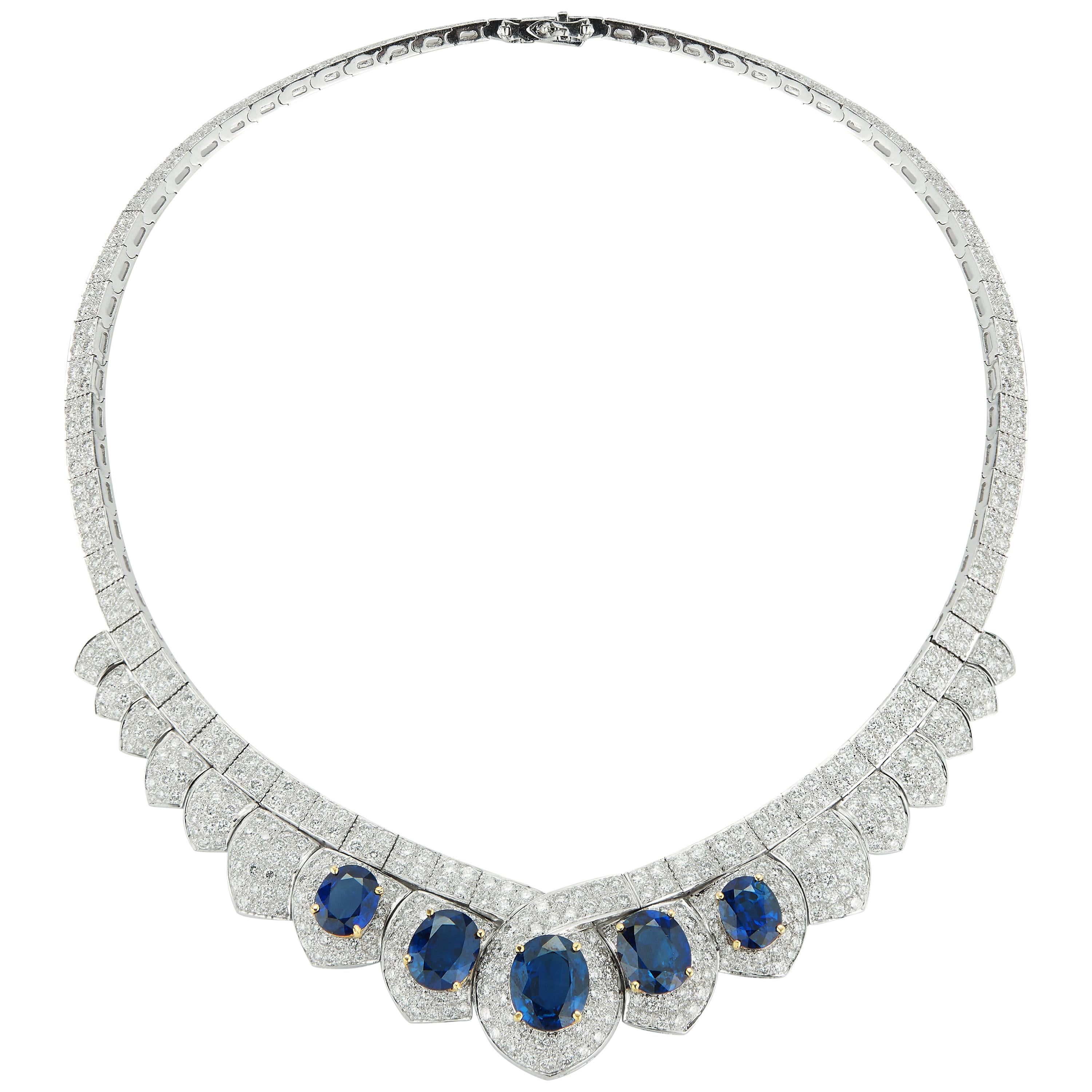 Important Sapphire and Diamond Necklace
