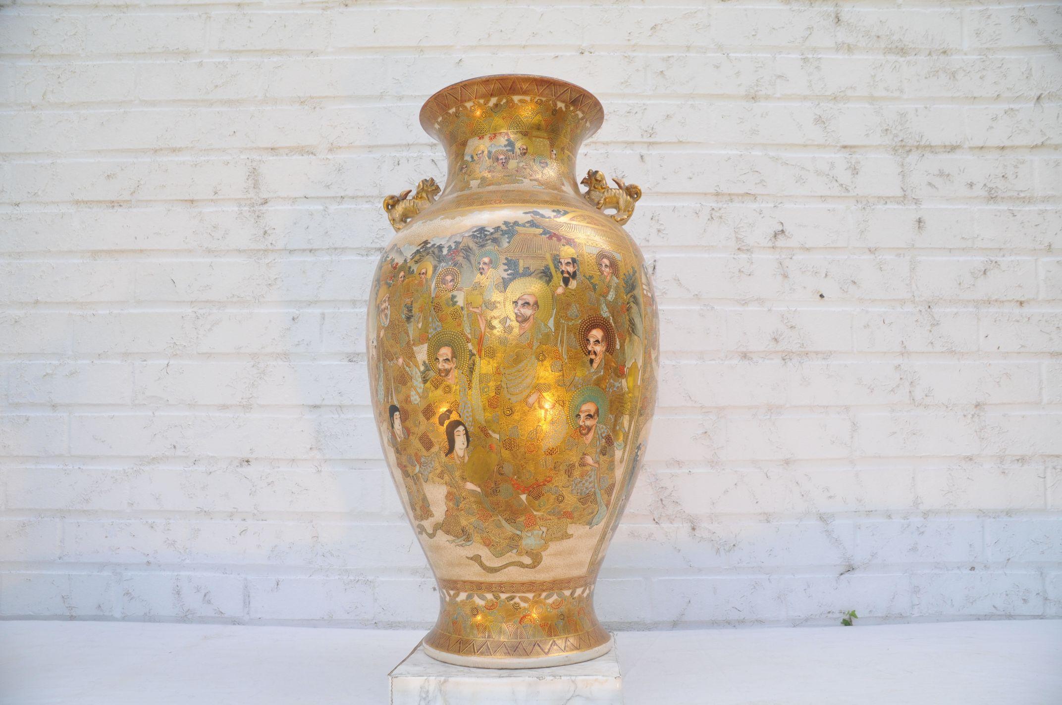 Important Satsuma Baluster Vase In Excellent Condition For Sale In Brussels, BE