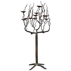 Used Important Scandinavian Candelabras in Wrought Iron, 1950