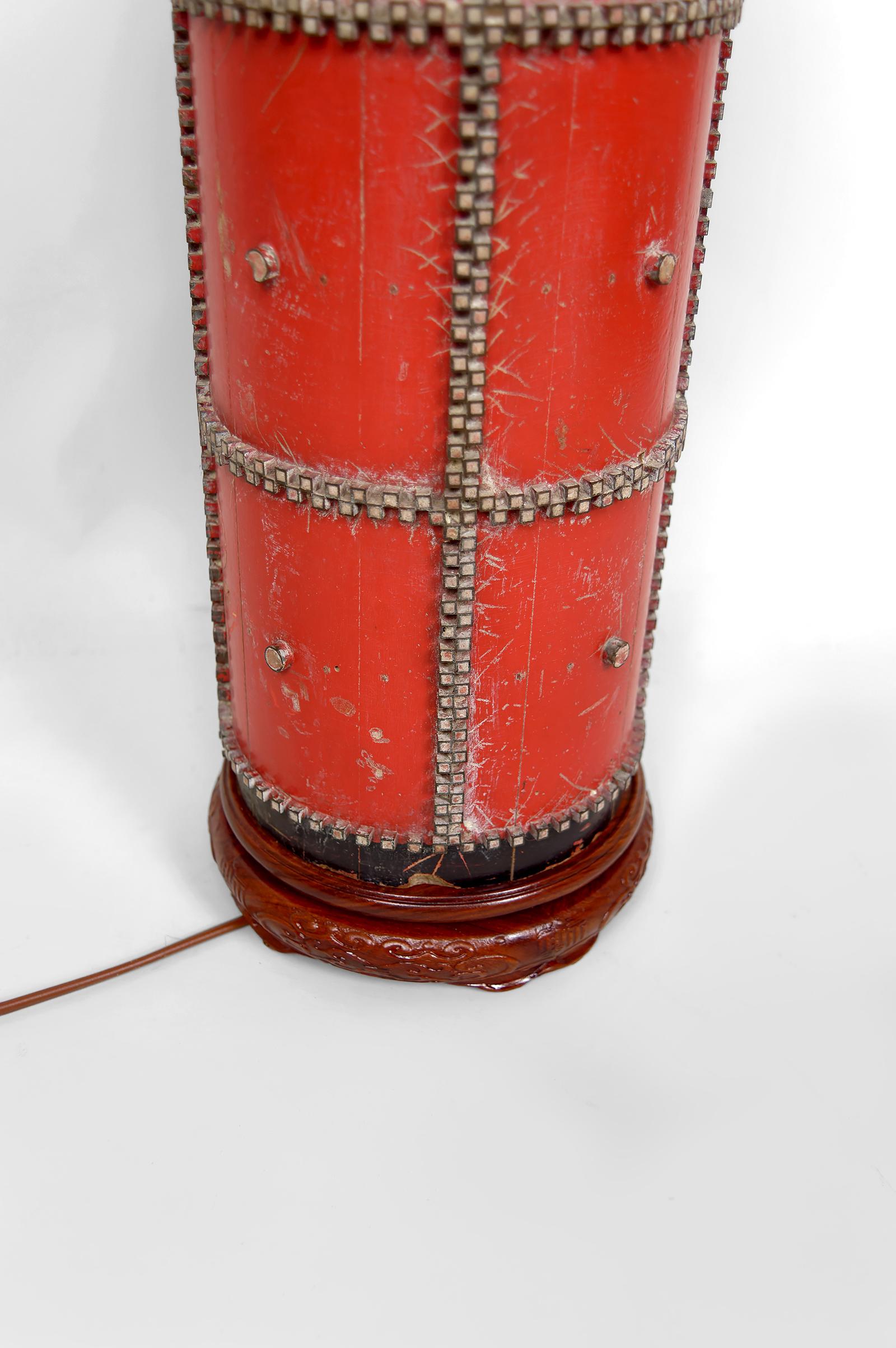 Importante Lámpara Escultórica, Rodillo de Impresión Art Decó Industrial Vintage,  1920's en venta 5