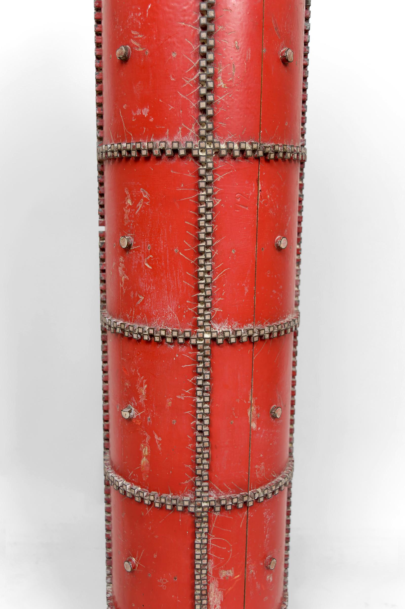Importante Lámpara Escultórica, Rodillo de Impresión Art Decó Industrial Vintage,  1920's en Bueno estado para la venta en VÉZELAY, FR