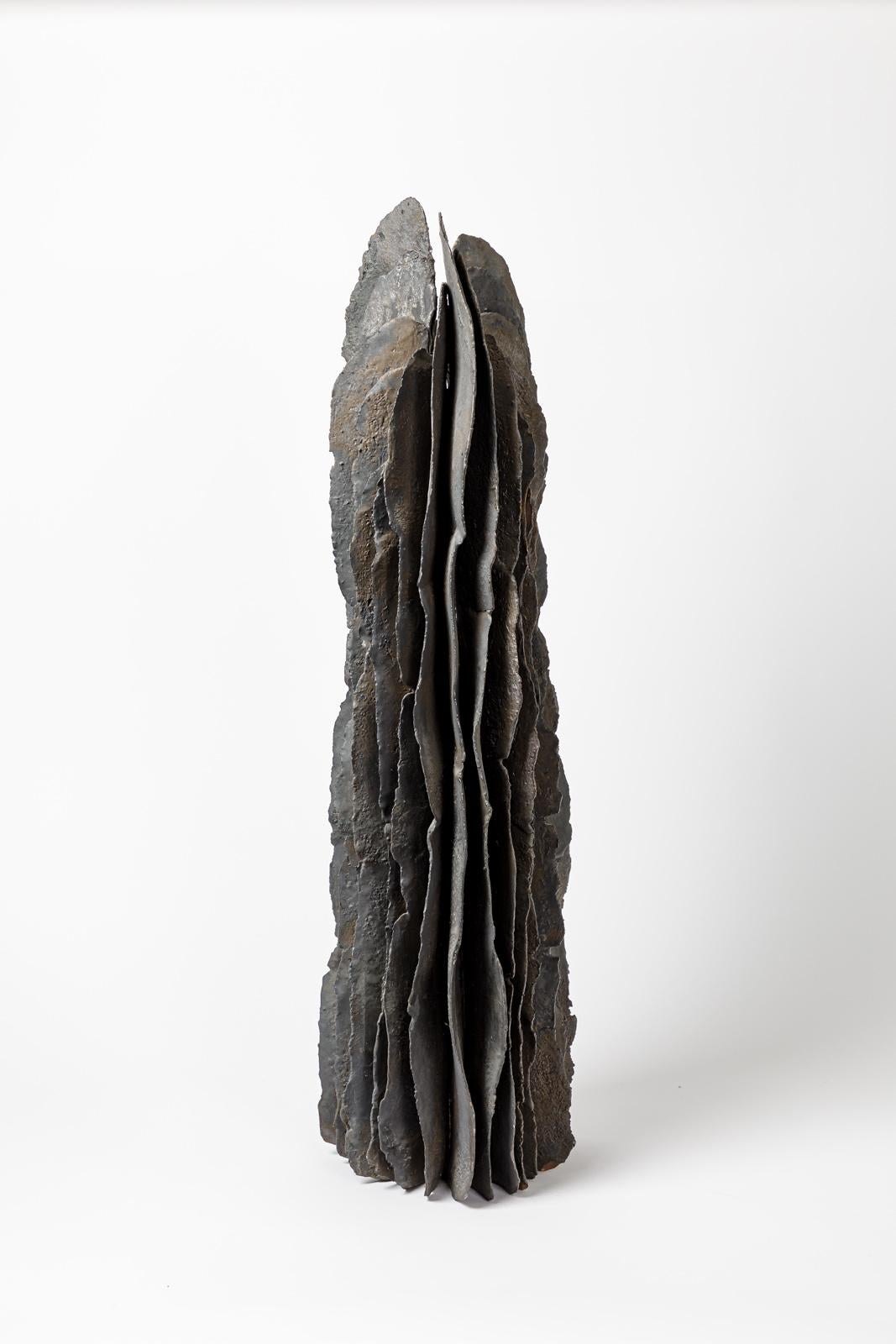 Importante sculpture en grès émaillé noir, Jean-Pierre Bonardot, 2022 Excellent état - En vente à Saint-Ouen, FR