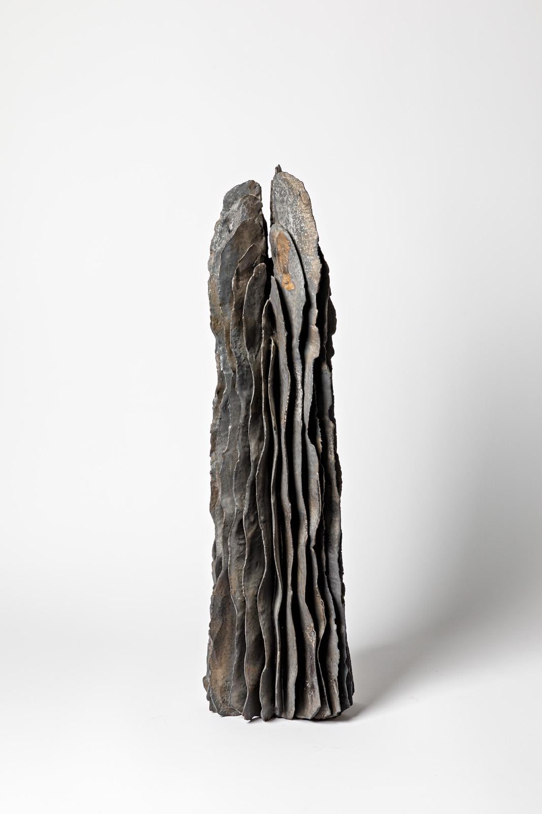 Importante sculpture en grès émaillé noir, Jean-Pierre Bonardot, 2022 Excellent état - En vente à Saint-Ouen, FR
