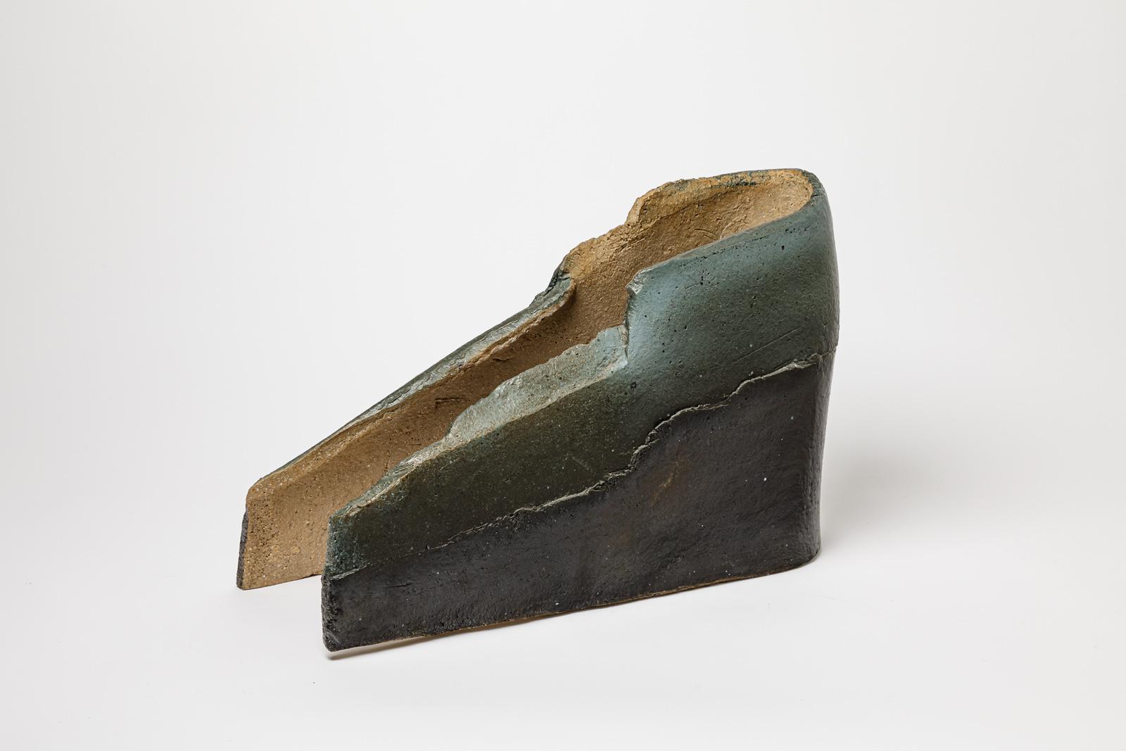 Important sculpture in glazed stoneware by Philippe Lambercy, circa 1980-1990. For Sale 2