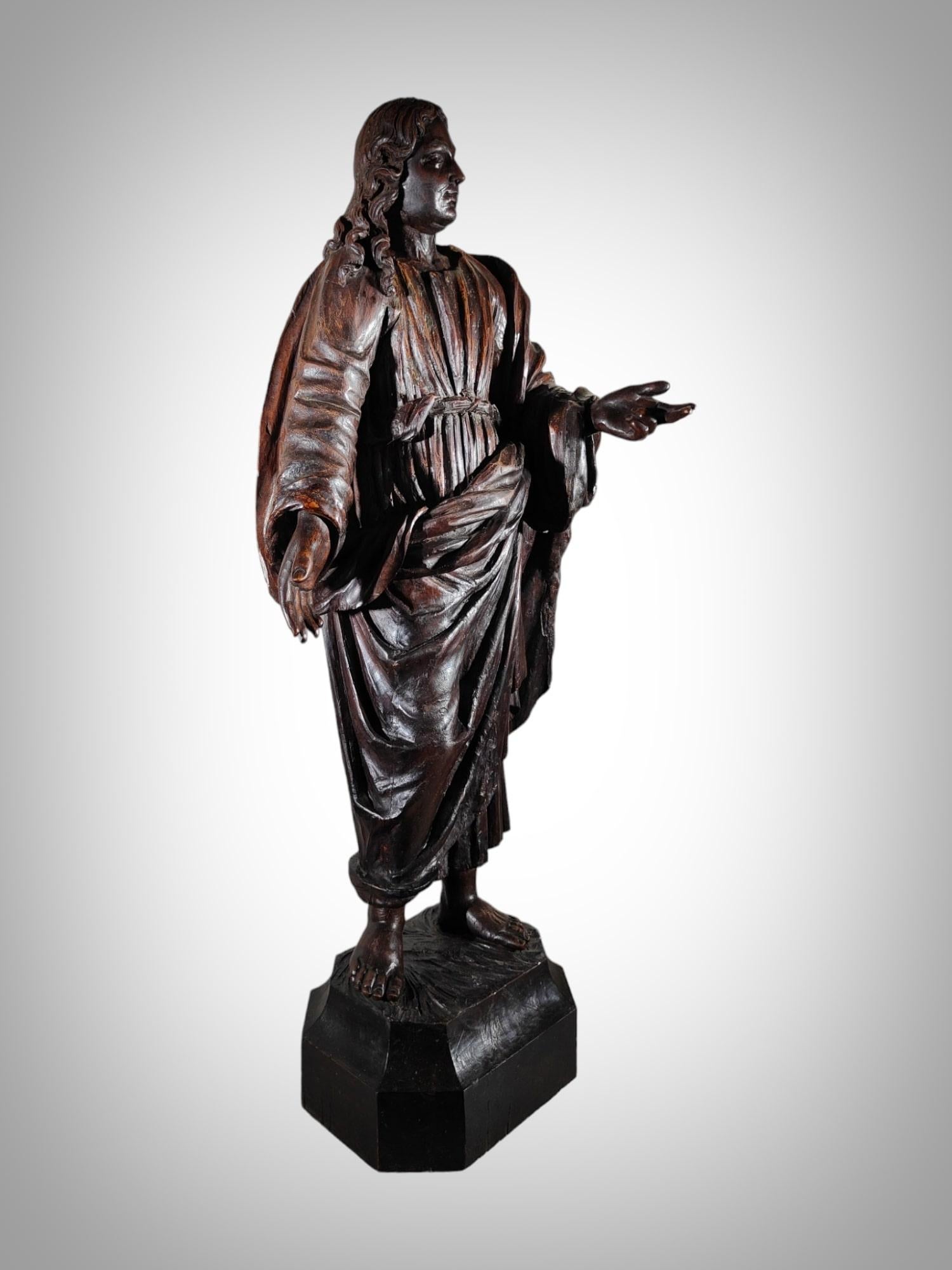 Important Sculpture Of The Apostle Saint John Of Veneto In Italy 5