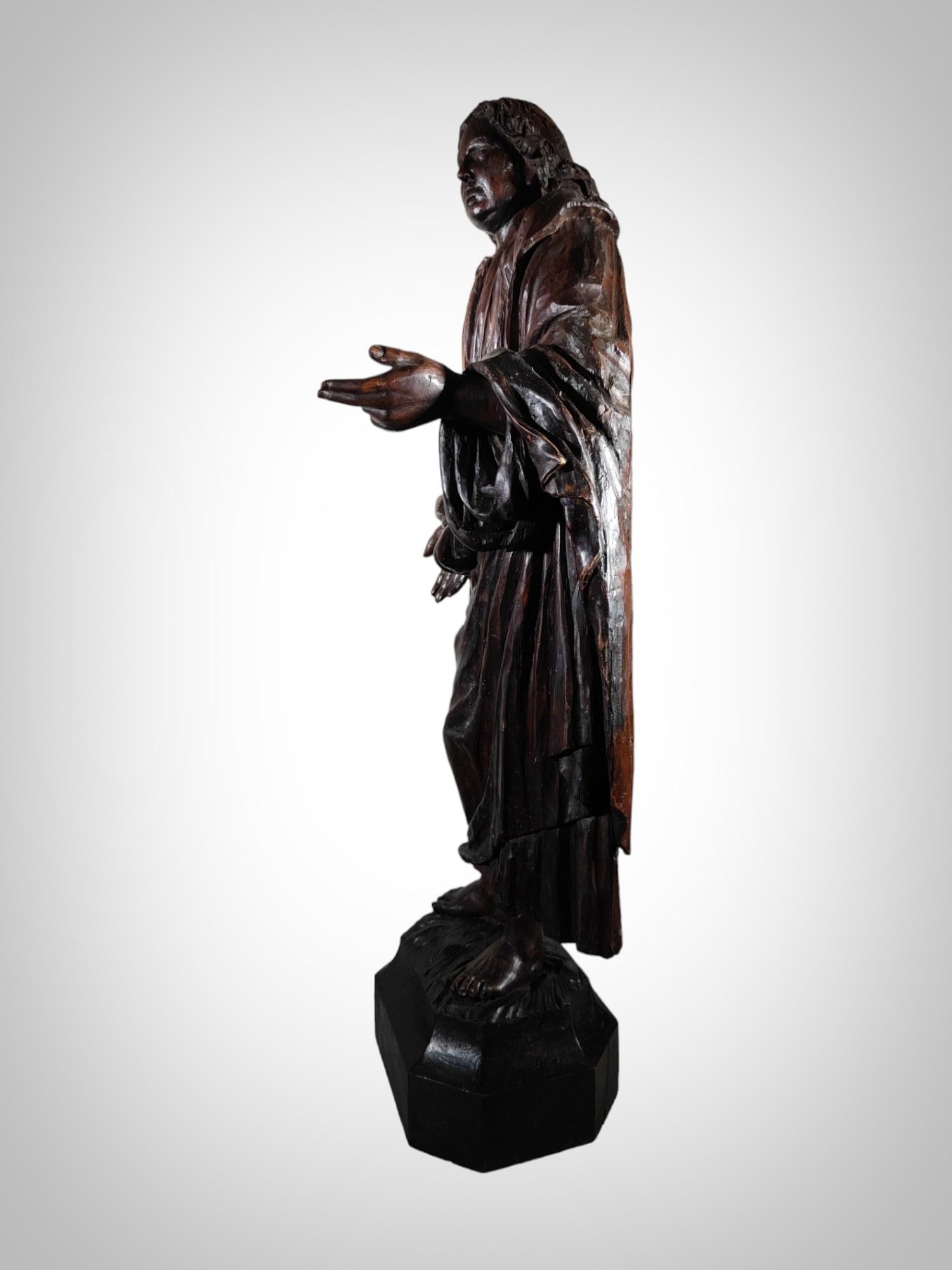 Important Sculpture Of The Apostle Saint John Of Veneto In Italy 6