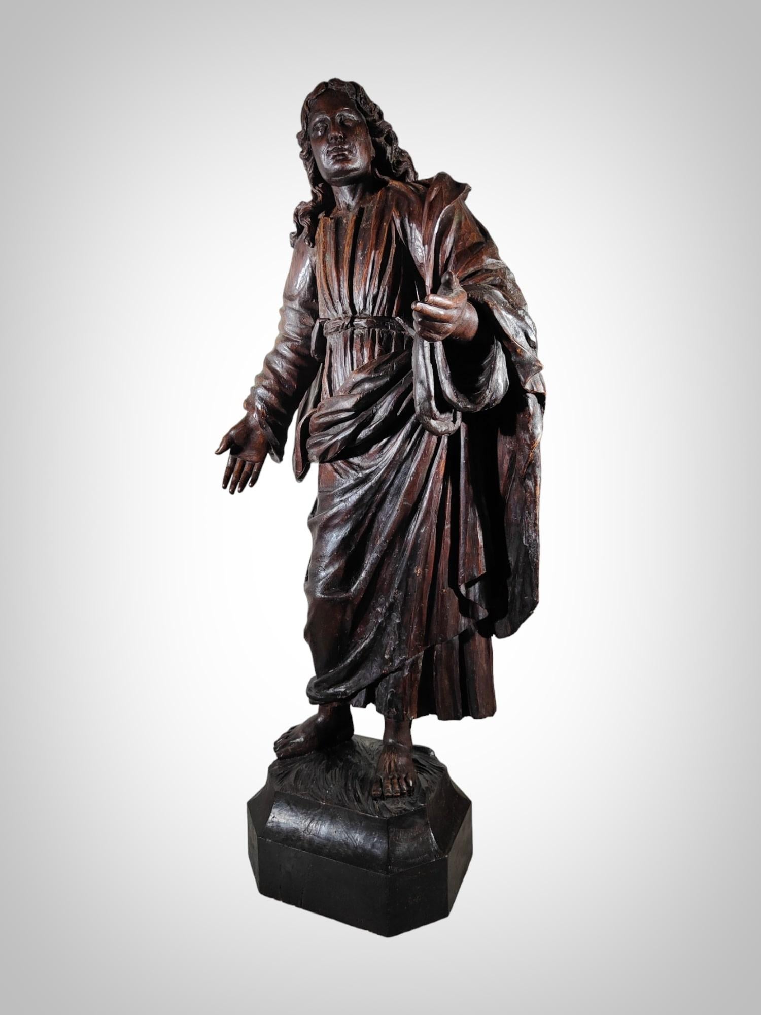 Important Sculpture Of The Apostle Saint John Of Veneto In Italy 11
