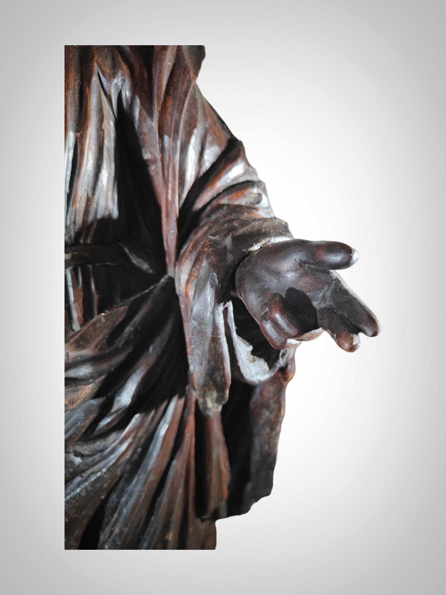 Important Sculpture Of The Apostle Saint John Of Veneto In Italy 1