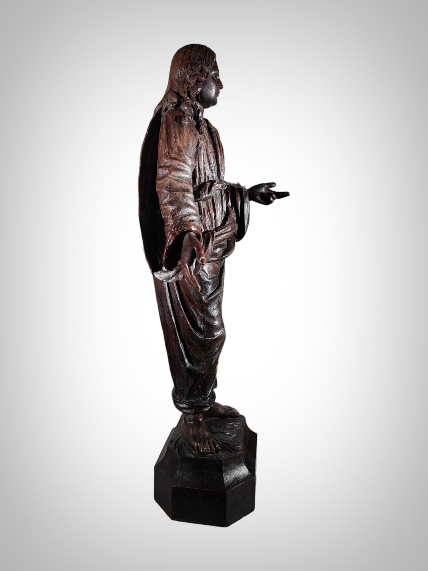 Important Sculpture Of The Apostle Saint John Of Veneto In Italy 2