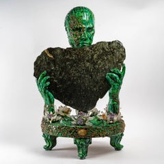 Importante sculpture « Femme Nature » sur son piédestal de Paolo Orlando