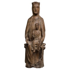 Antique Important Sedes Sapientiae Virgin and Child also called "Throne of Wisdom" 